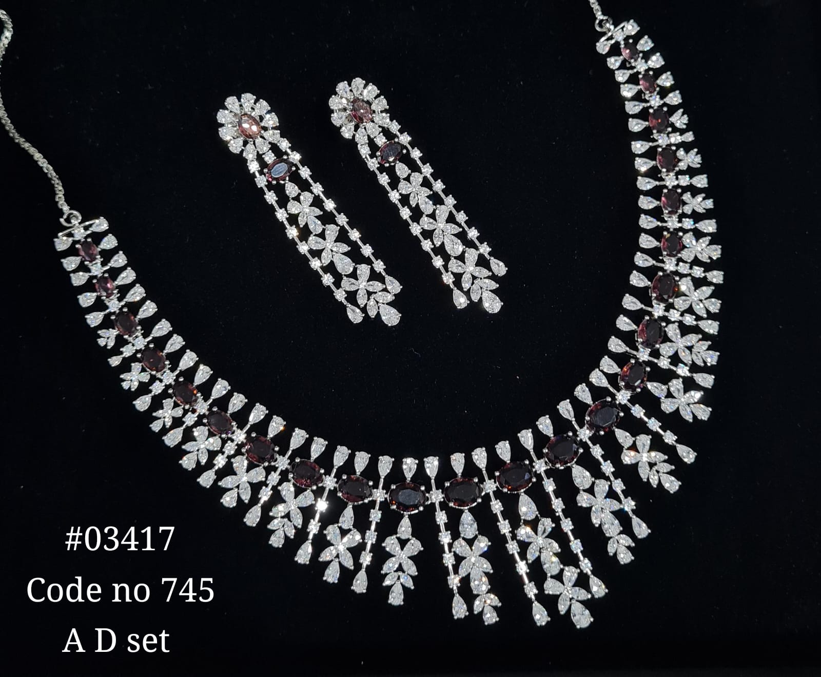 Cz necklace 03417 - 3