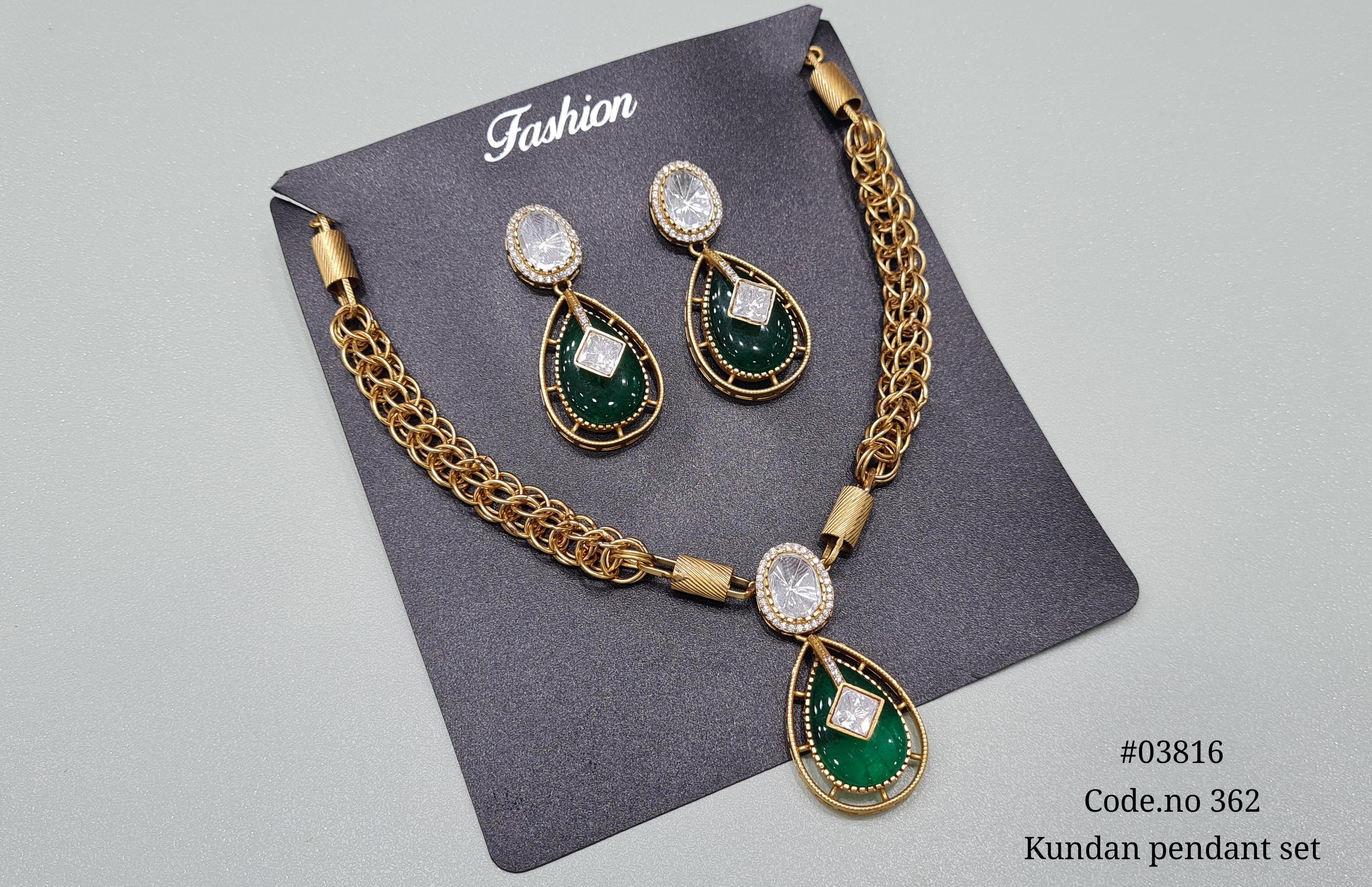 Kundan Necklace 03816 - 4