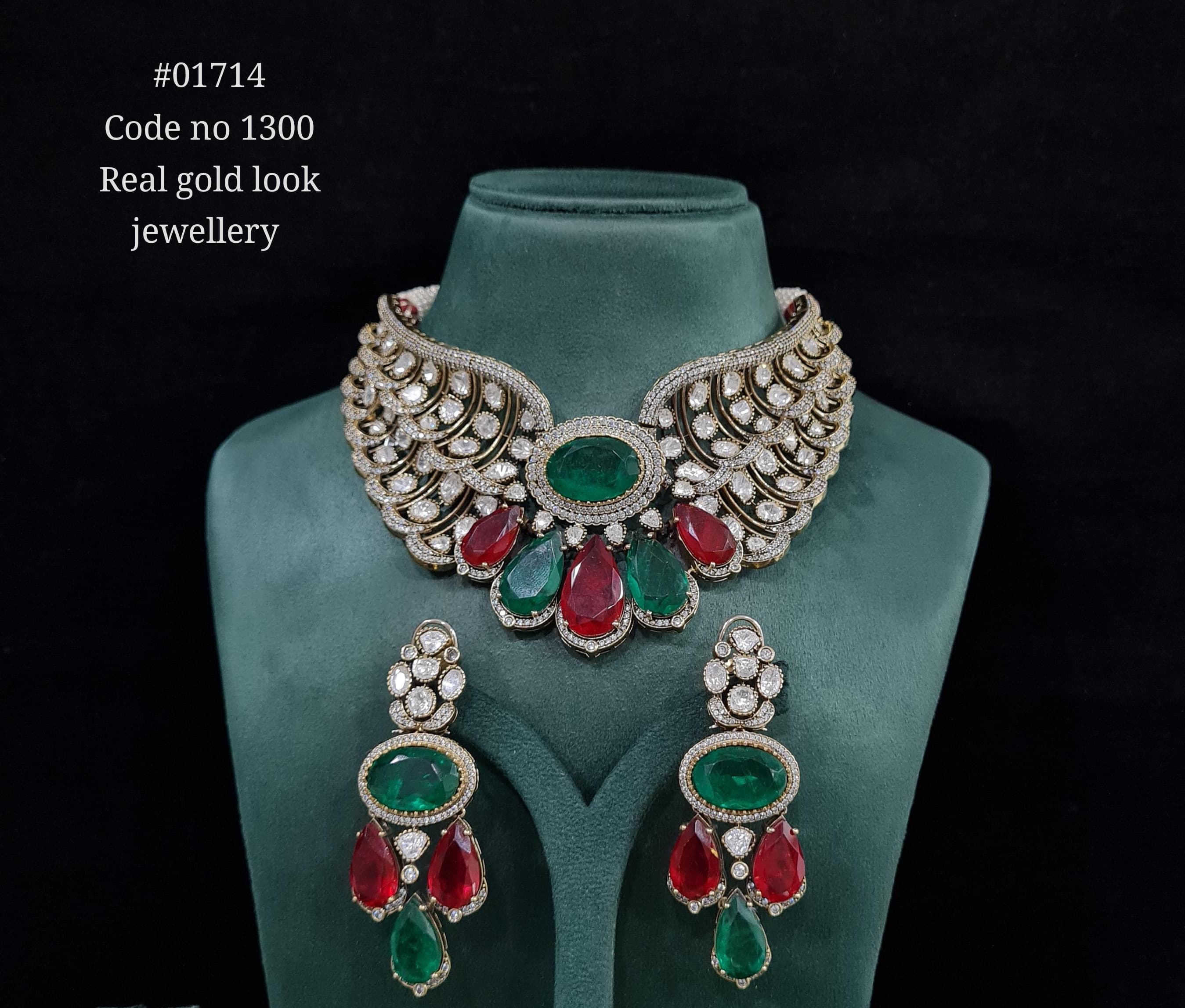 Kundan Bride set 01714 - 6
