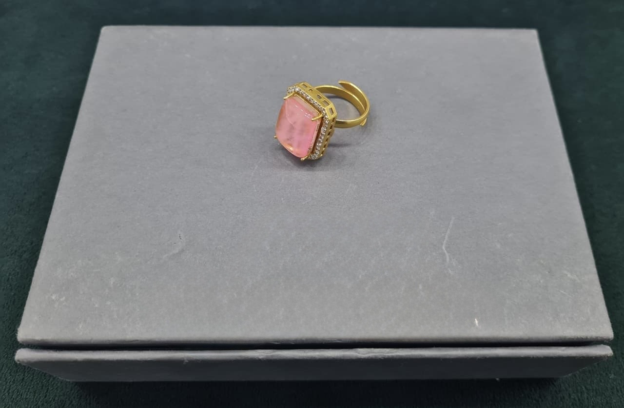 Kundan finger Ring 00261 - 5