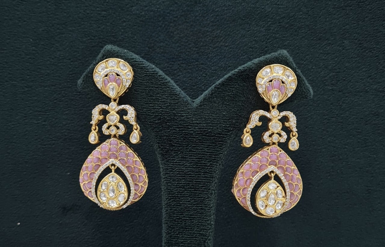 Kundan Earrings 07604 - 3