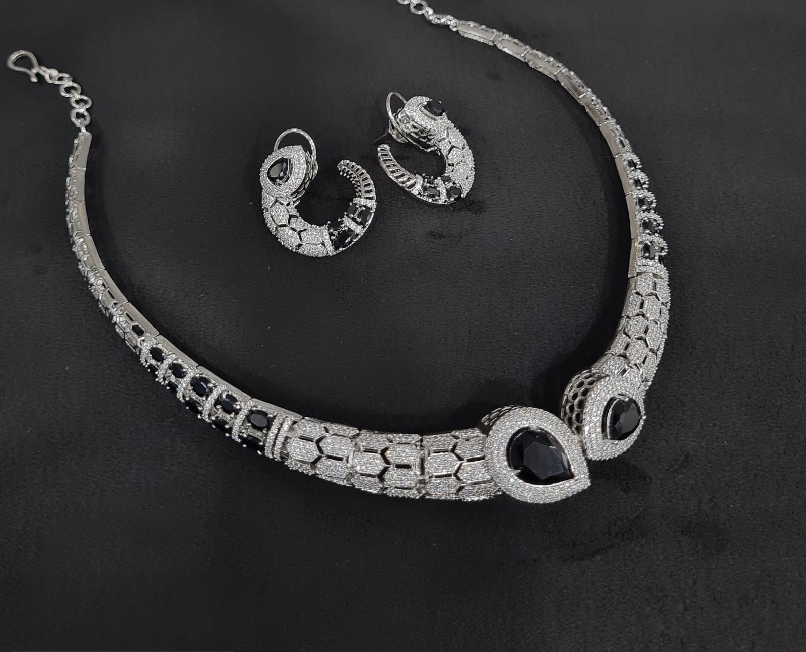 Cz Collar Necklace 09483 - 3