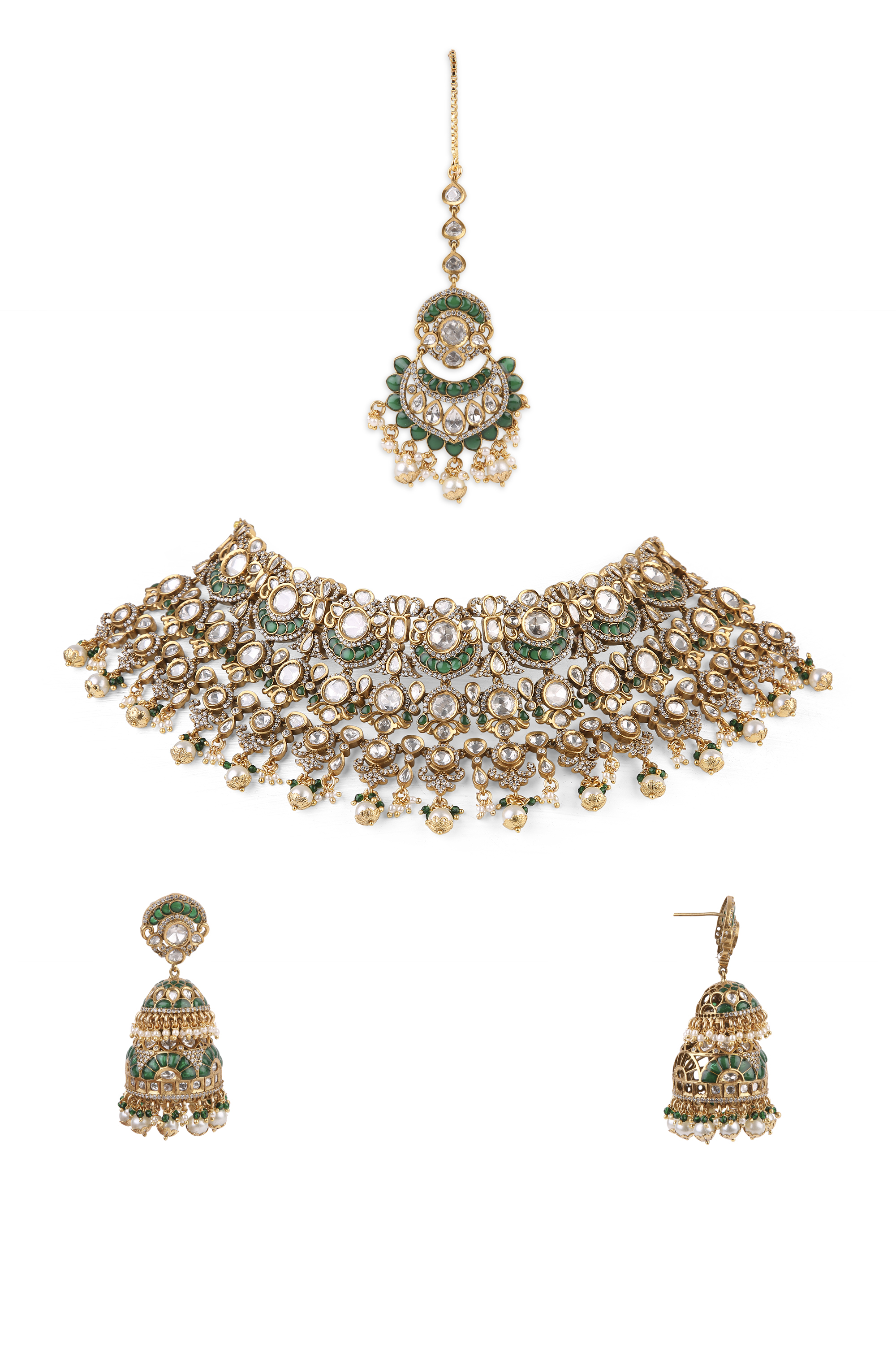 Kundan Bride Set 05962 - 6