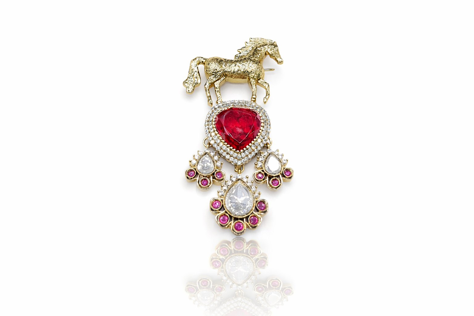 Kundan Brooch 02303 - 4