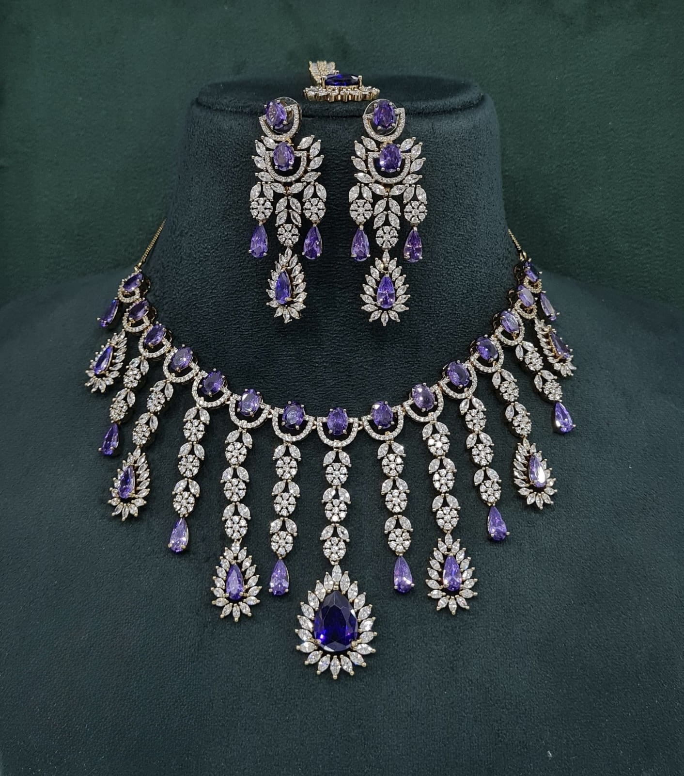 Cz Necklace 09327 - 9