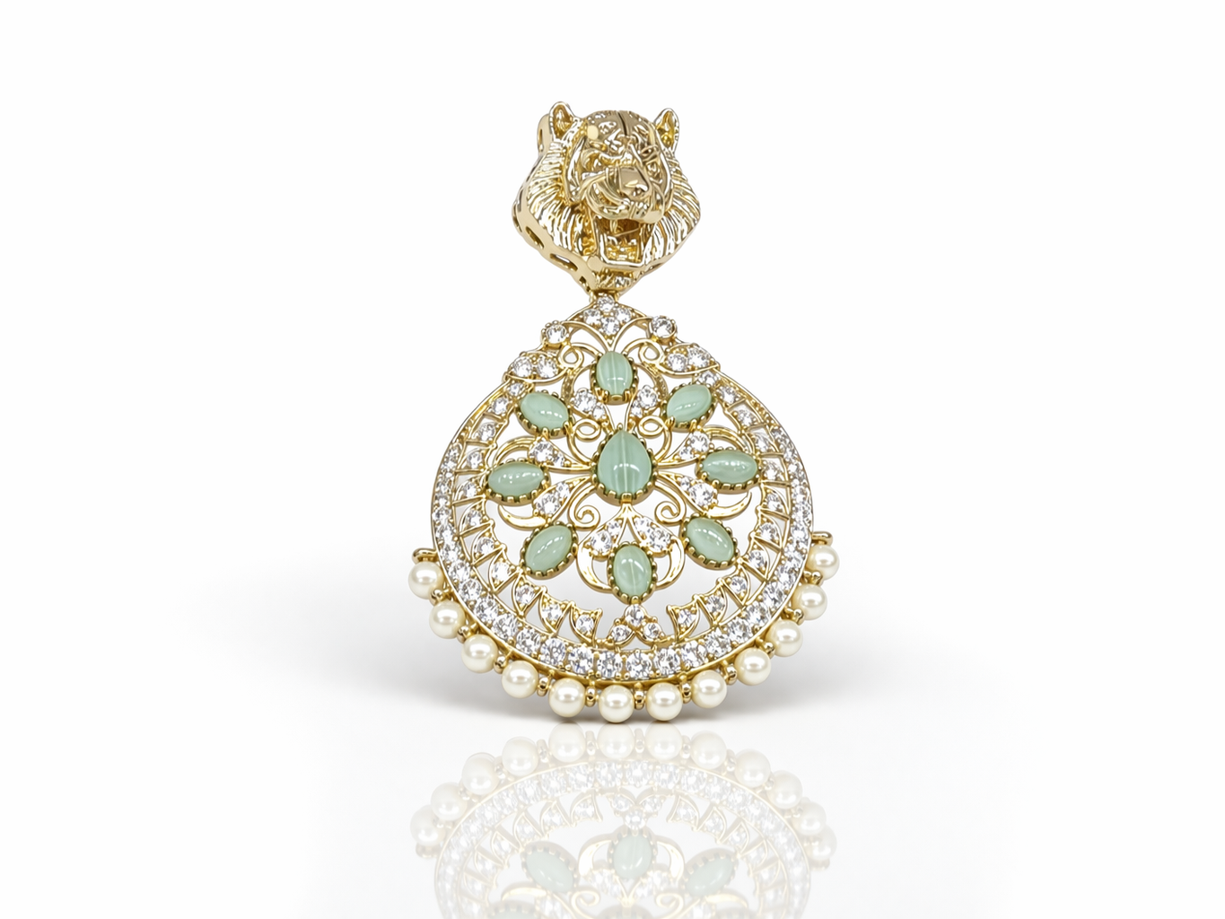 Kundan Brooch 09054 - 3