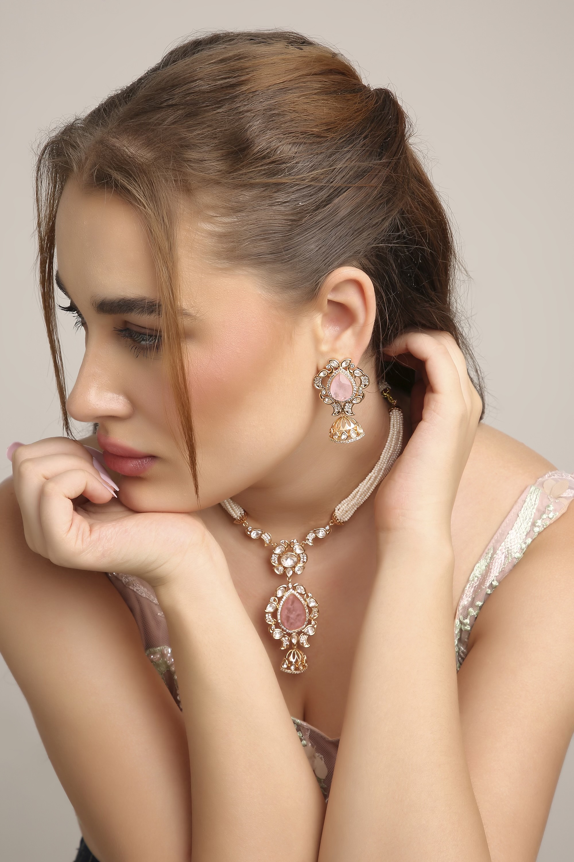 Kundan Necklace 08947 - 3