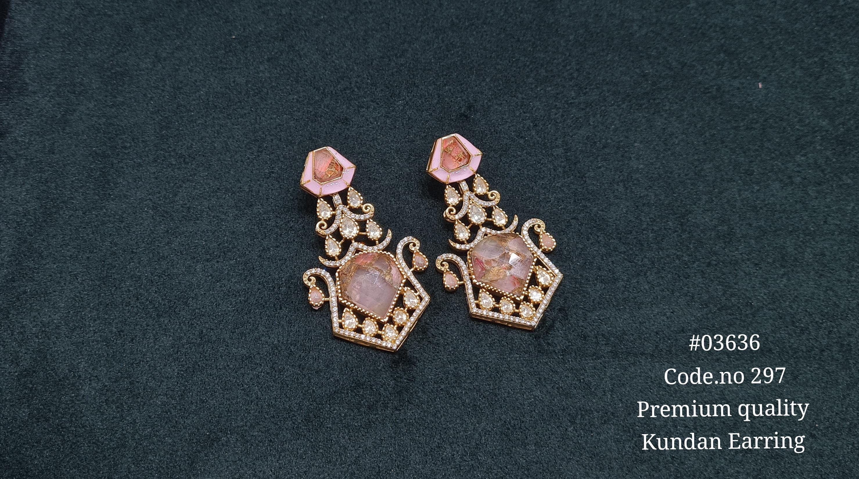 Kundan Earrings 03636 - 5