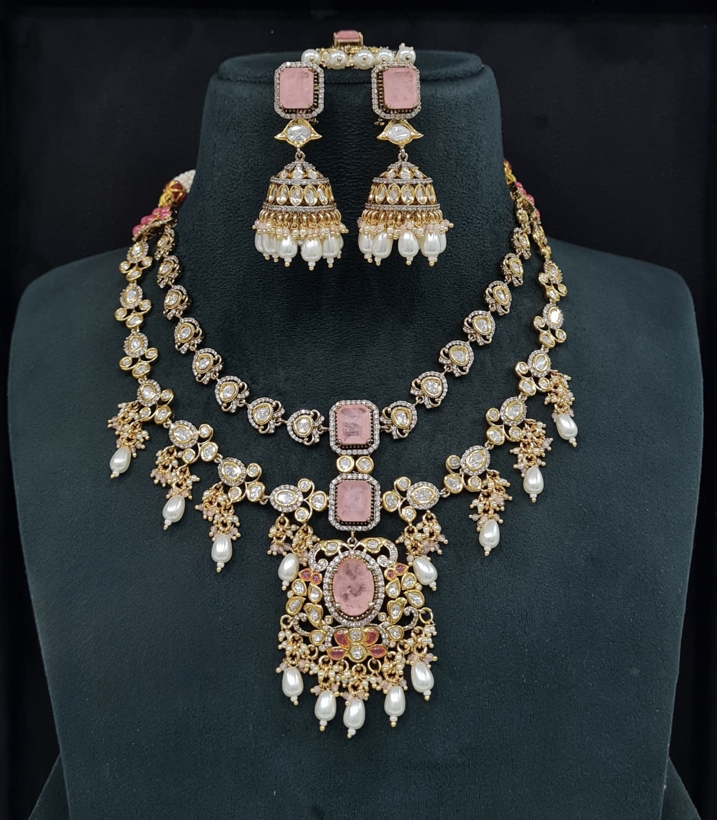 Kundan Necklace 09380 - 4