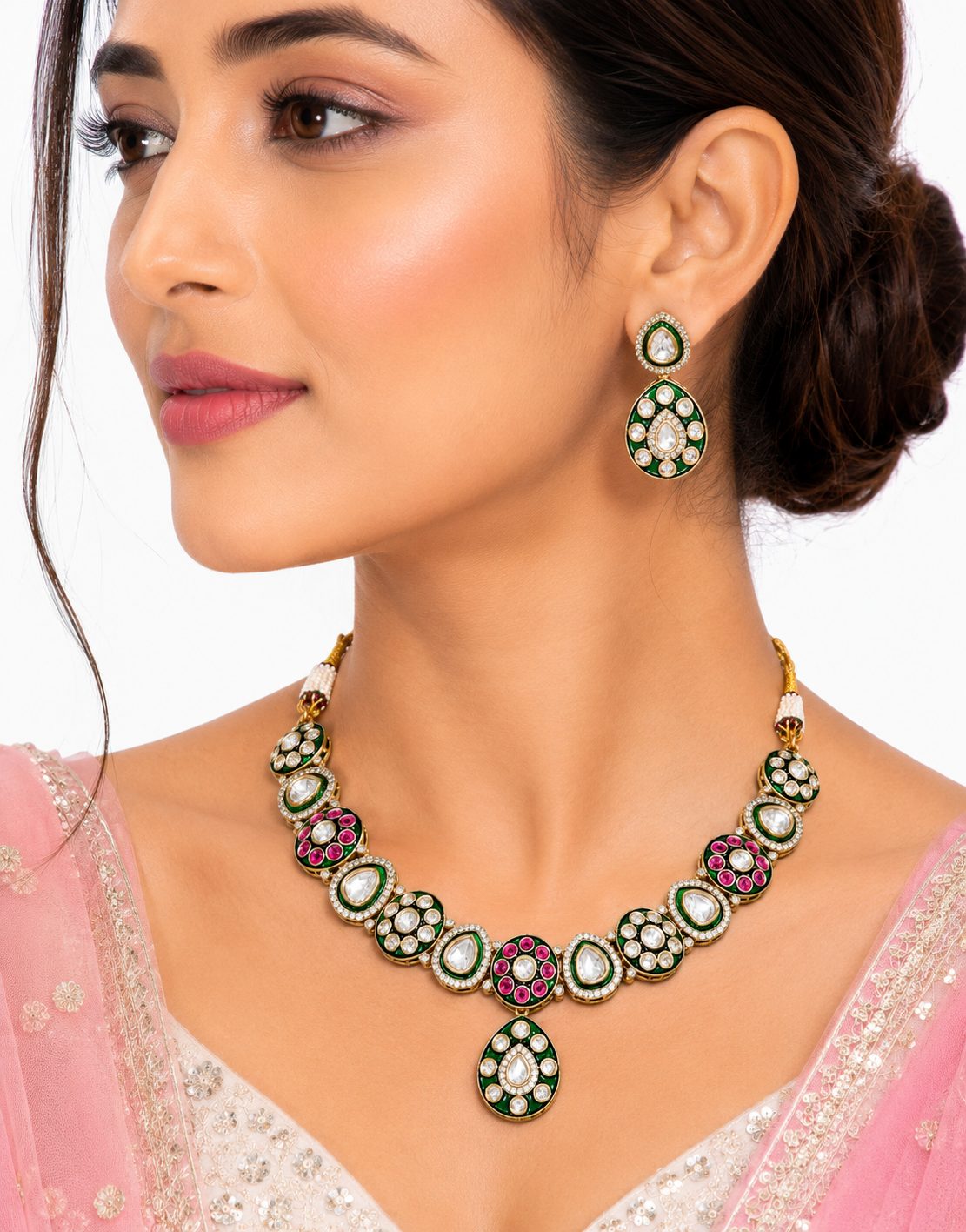 Kundan Necklace 11186 - 3