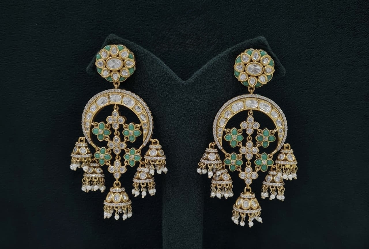 Kundan Earrings 07598 - 7