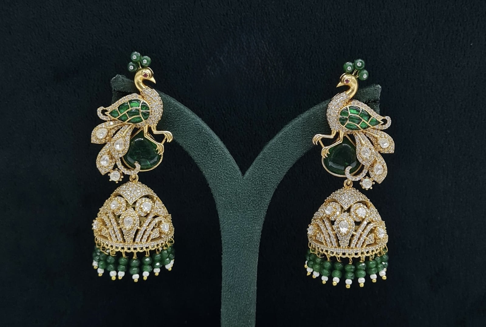 Kundan Earrings 06492 - 3