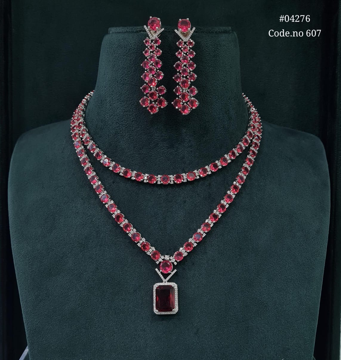 Cz Necklace 04276 - 7