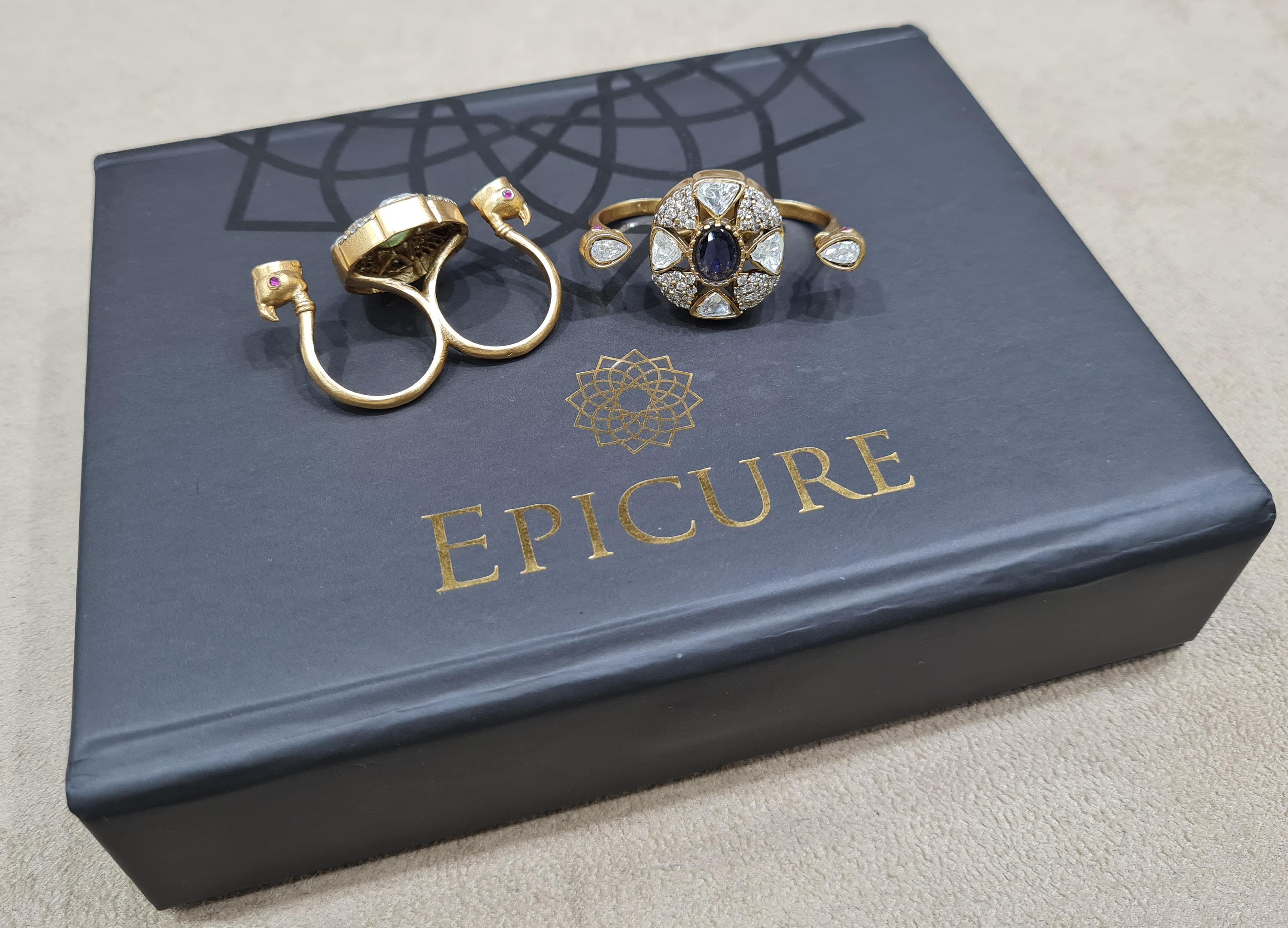 Kundan finger ring 00112 - 7