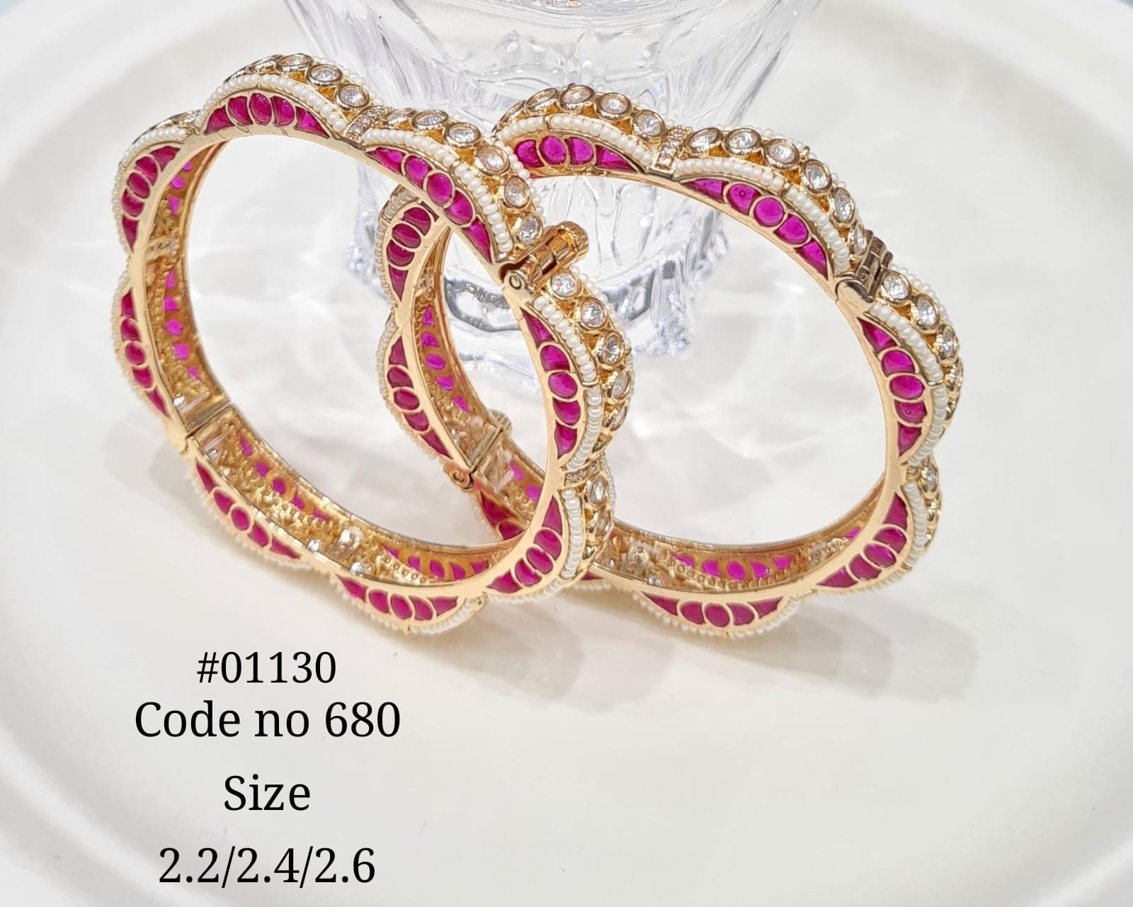 Kundan Bangles 01130