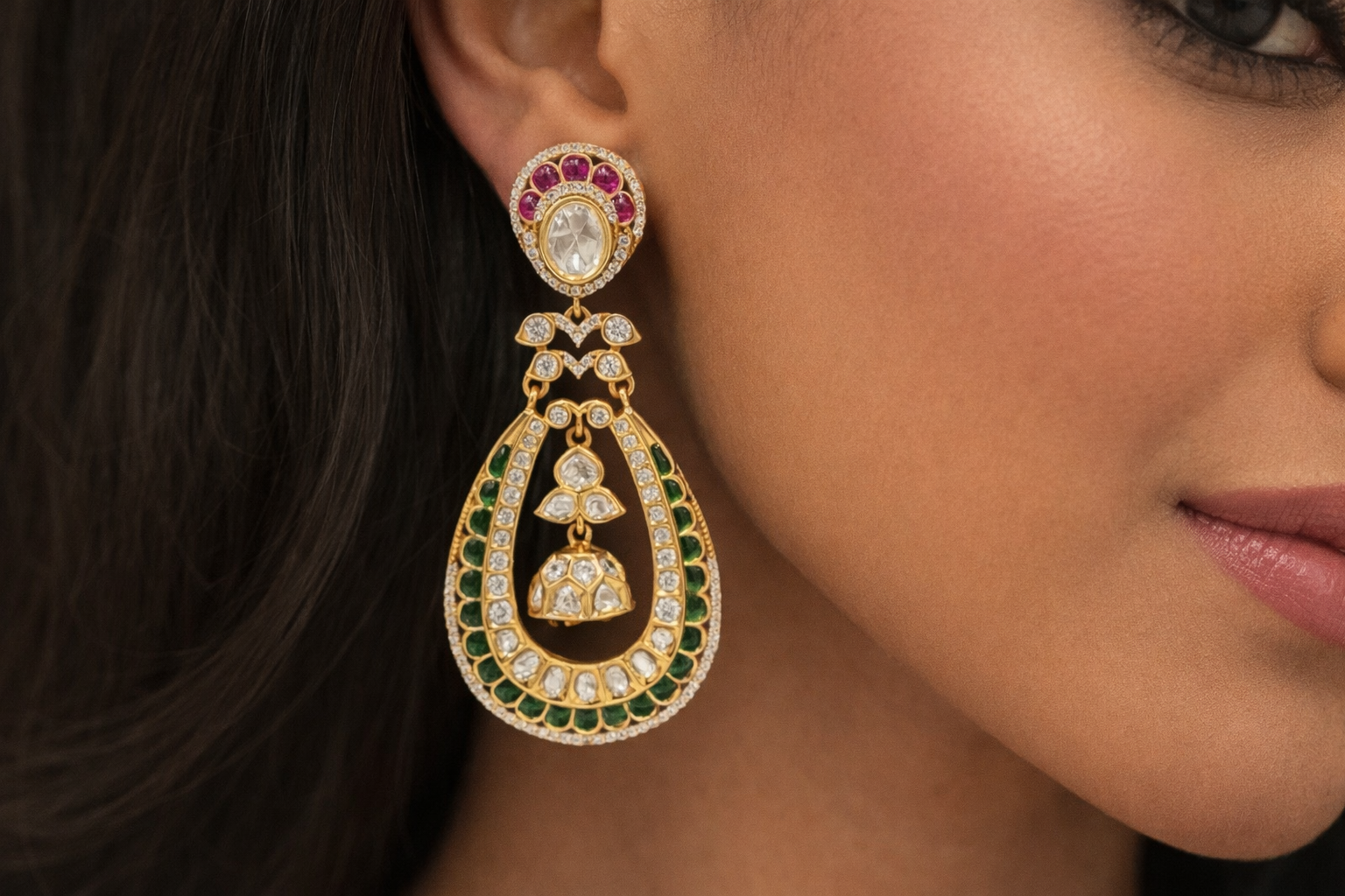 Kundan Earrings 07603