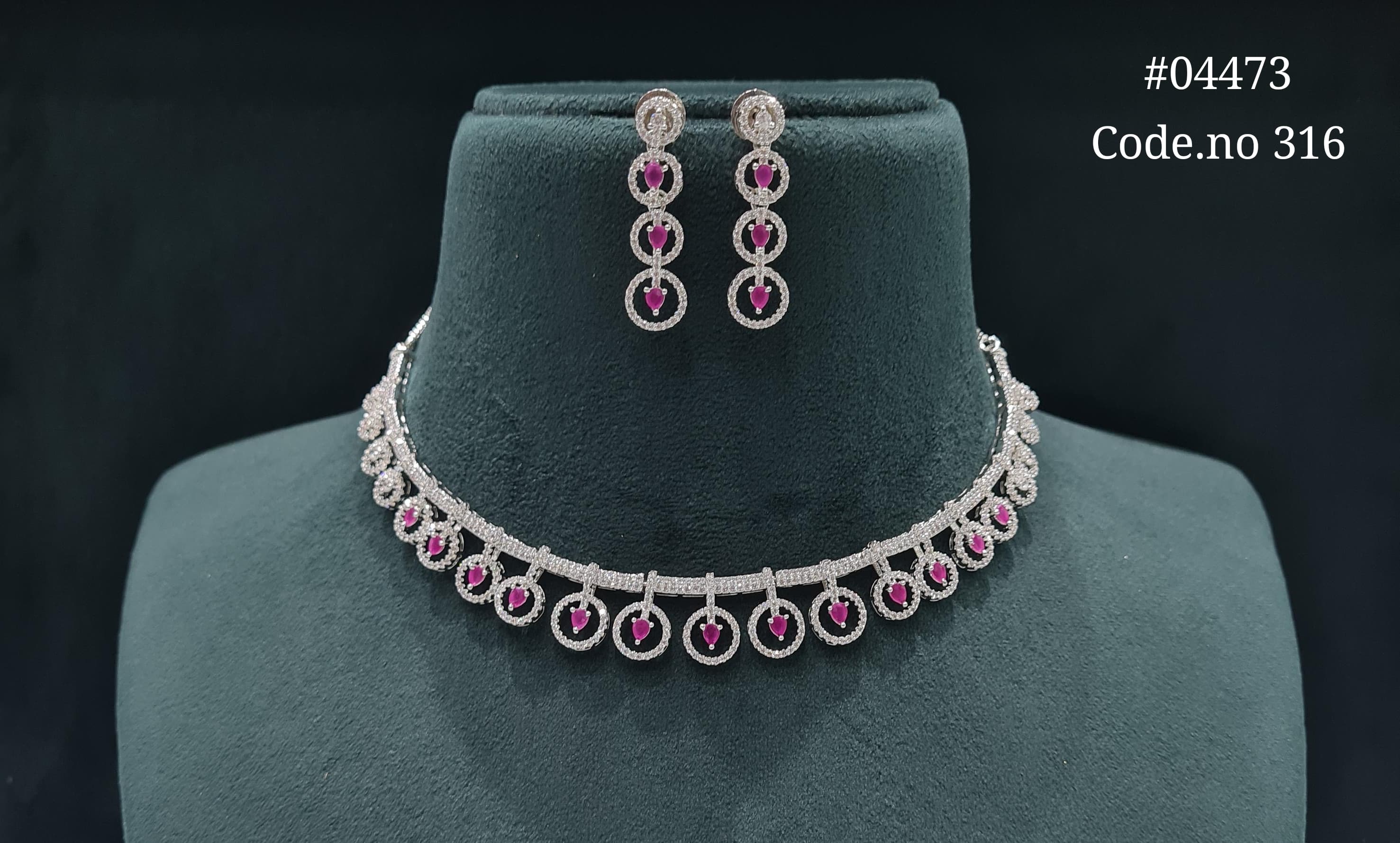 Cz Necklace 04473 - 6