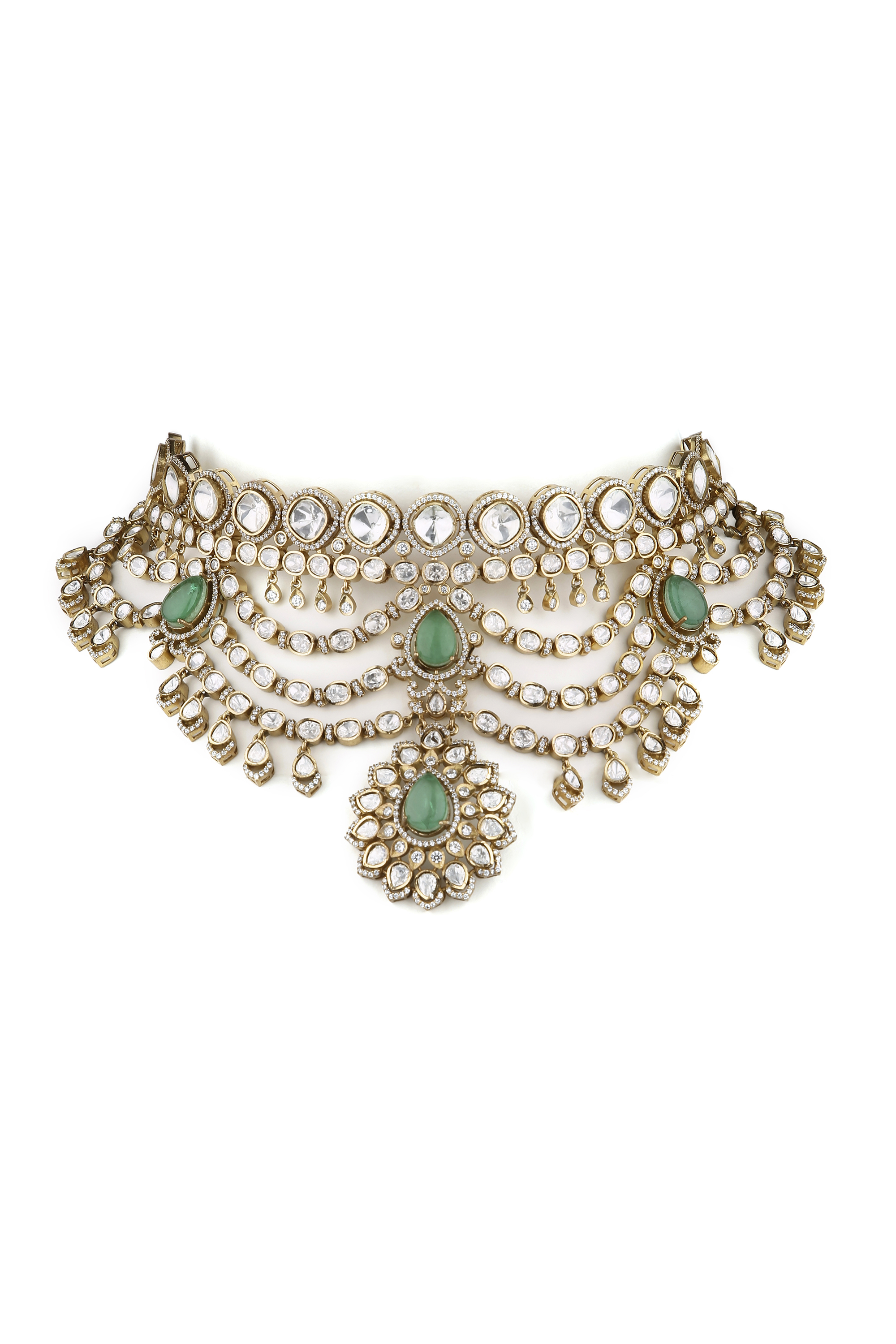 Kundan Bride Set 08105 - 6