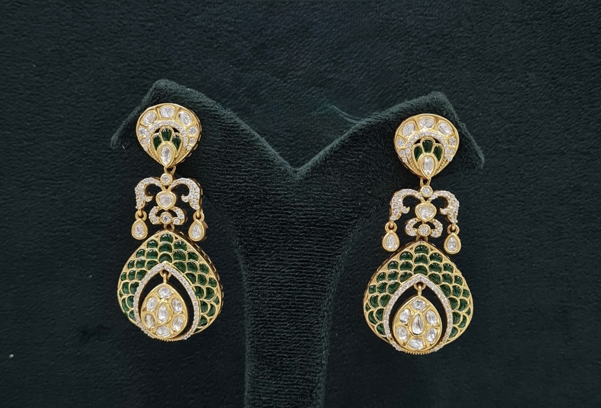 Kundan Earrings 07604 - 6