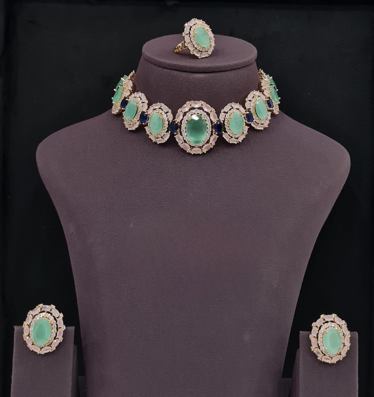 Cz Necklace 09072 - 6