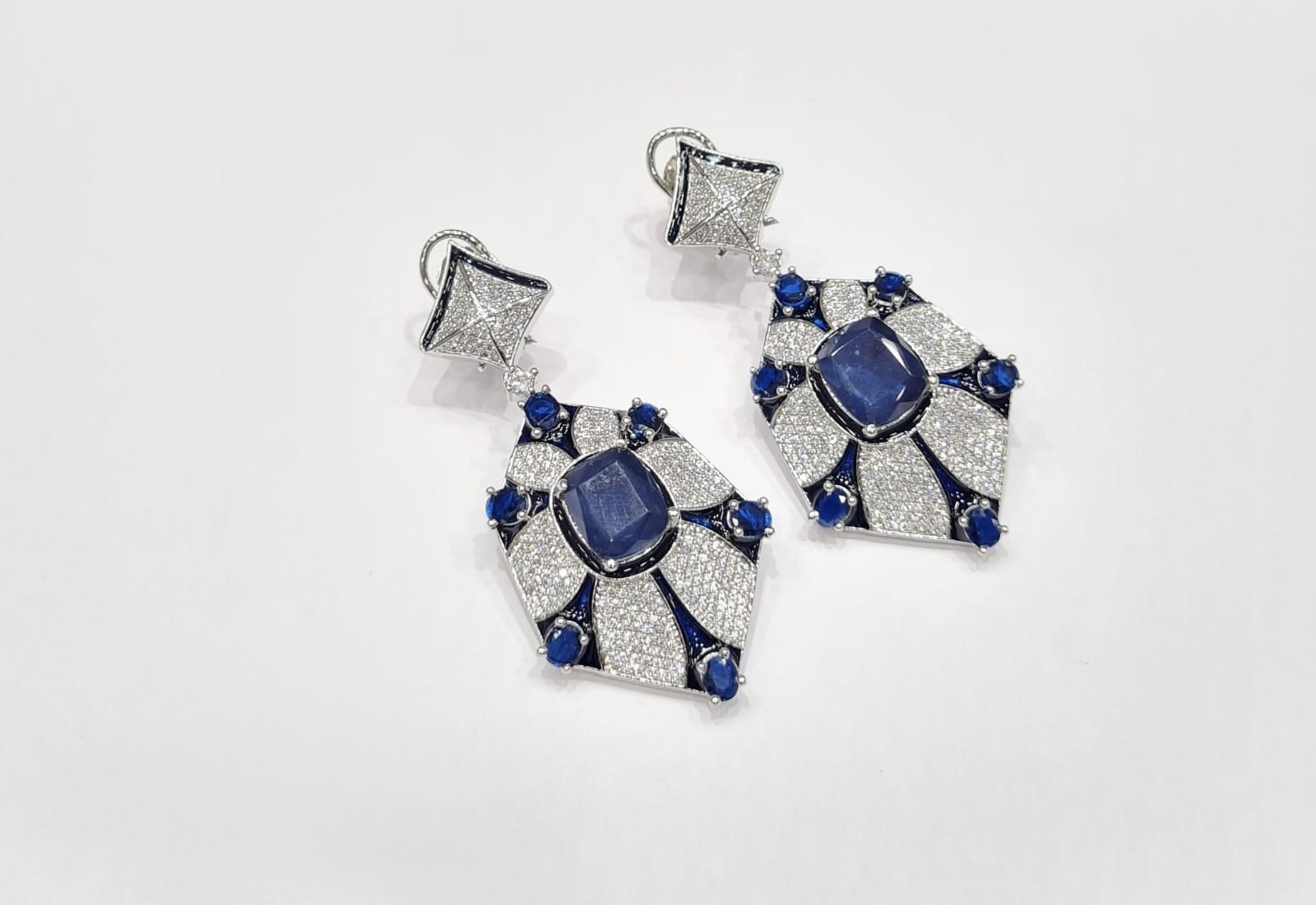 Cz Enamel Earrings 08544 - 6