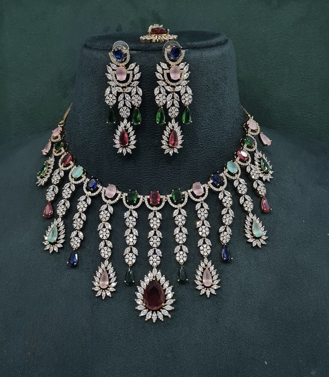 Cz Necklace 09327 - 7