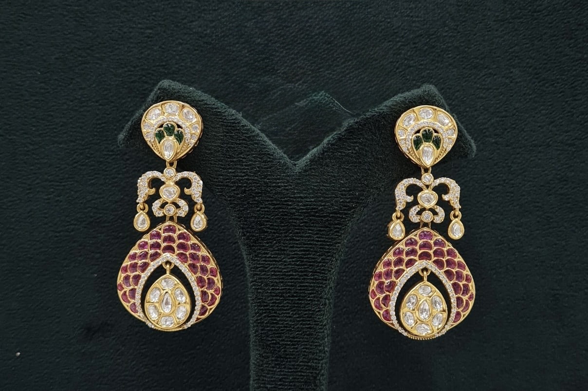 Kundan Earrings 07604 - 5