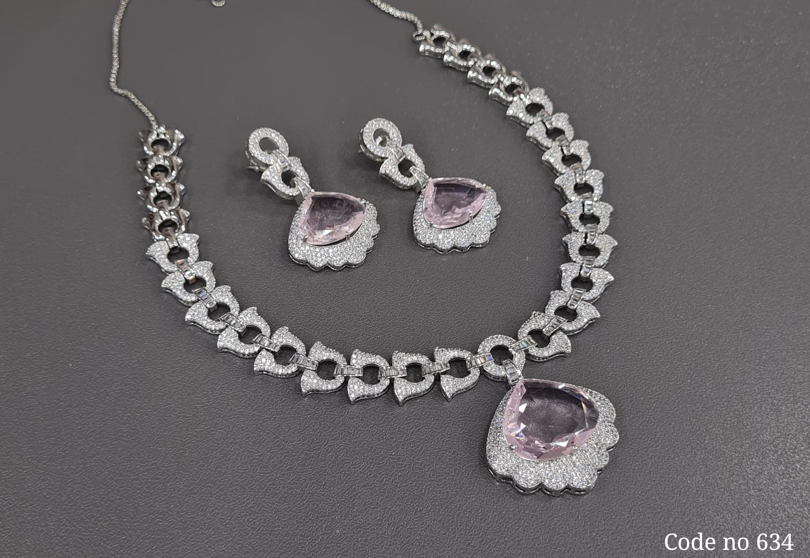 Cz Necklace 03882 - 3