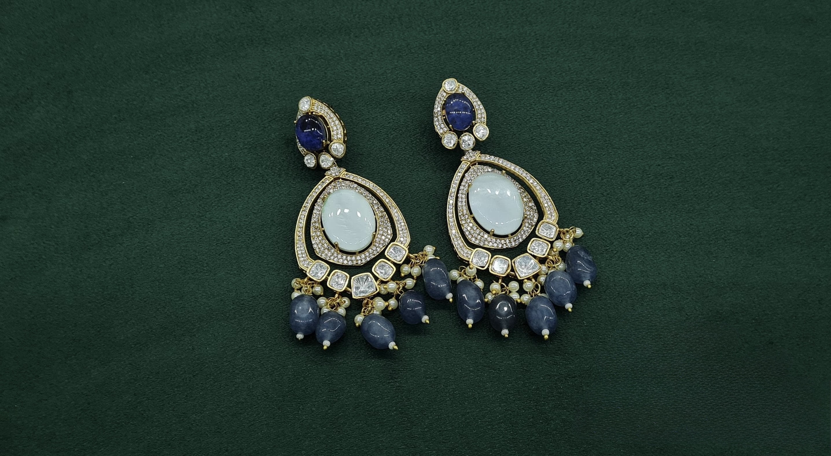 Kundan Earrings 09283 - 4
