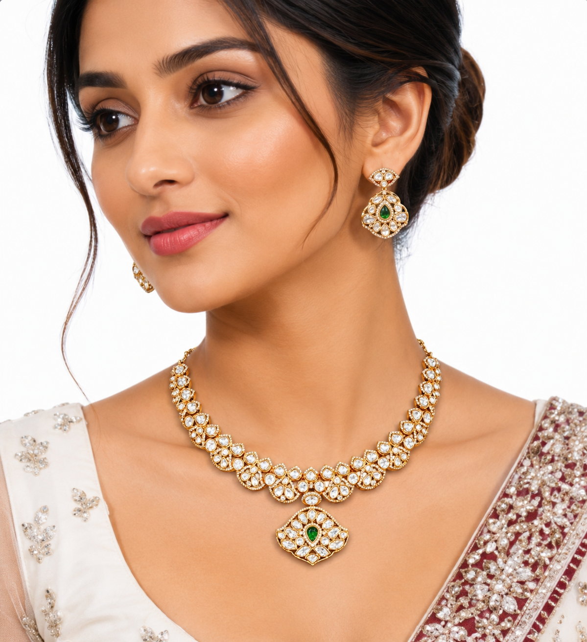 Kundan Necklace 08861 - 5
