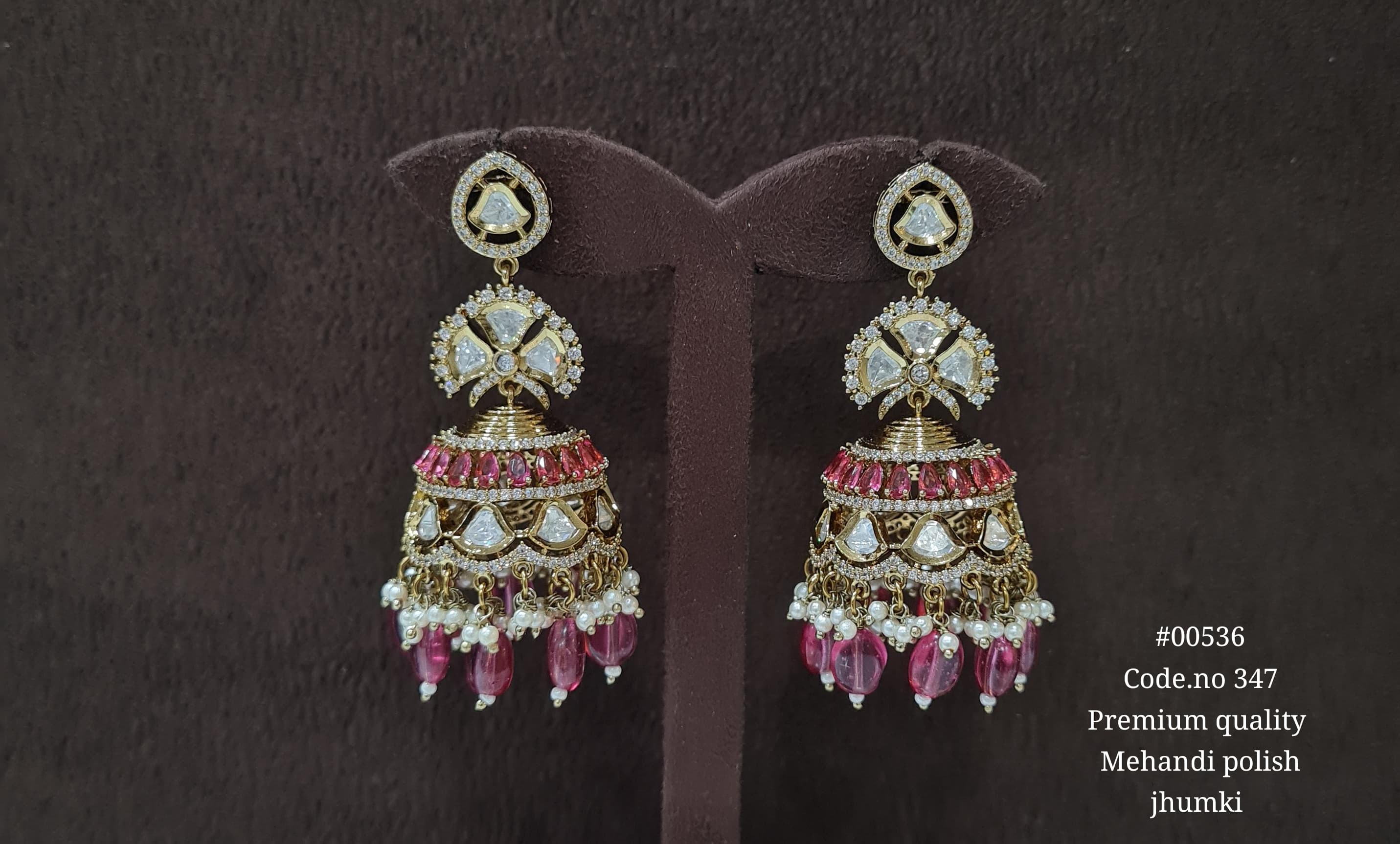 Kundan Jhumka 00536 - 7