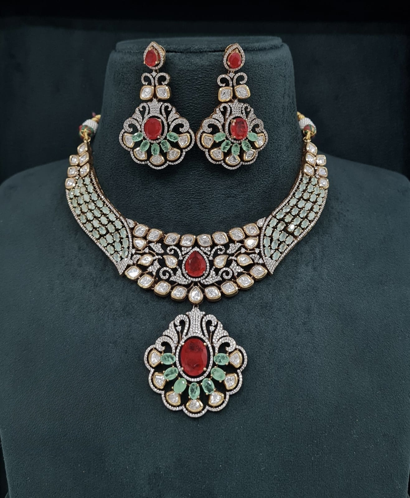 Kundan Necklace 07861 - 6