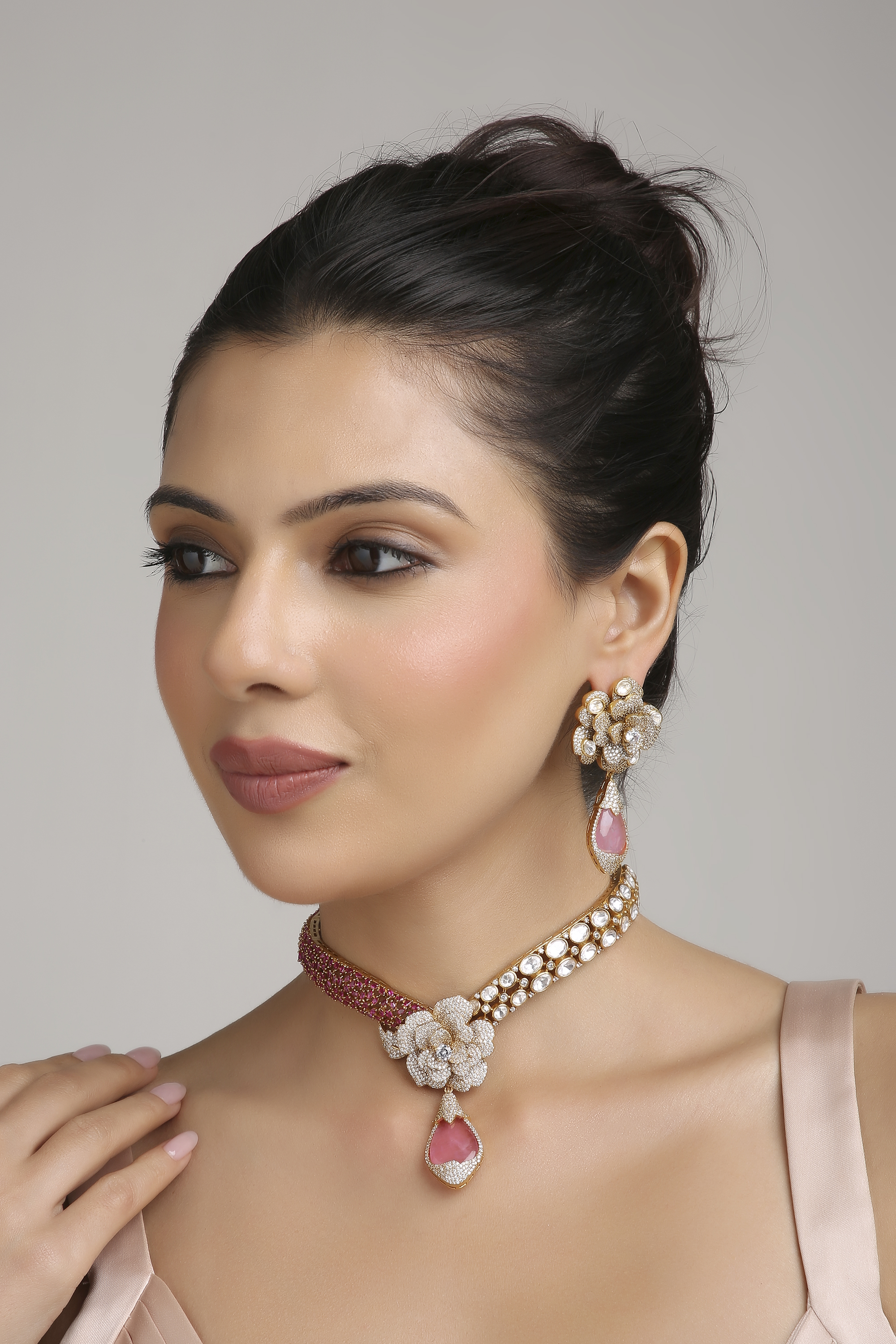 Kundan Necklace 08217 - 4