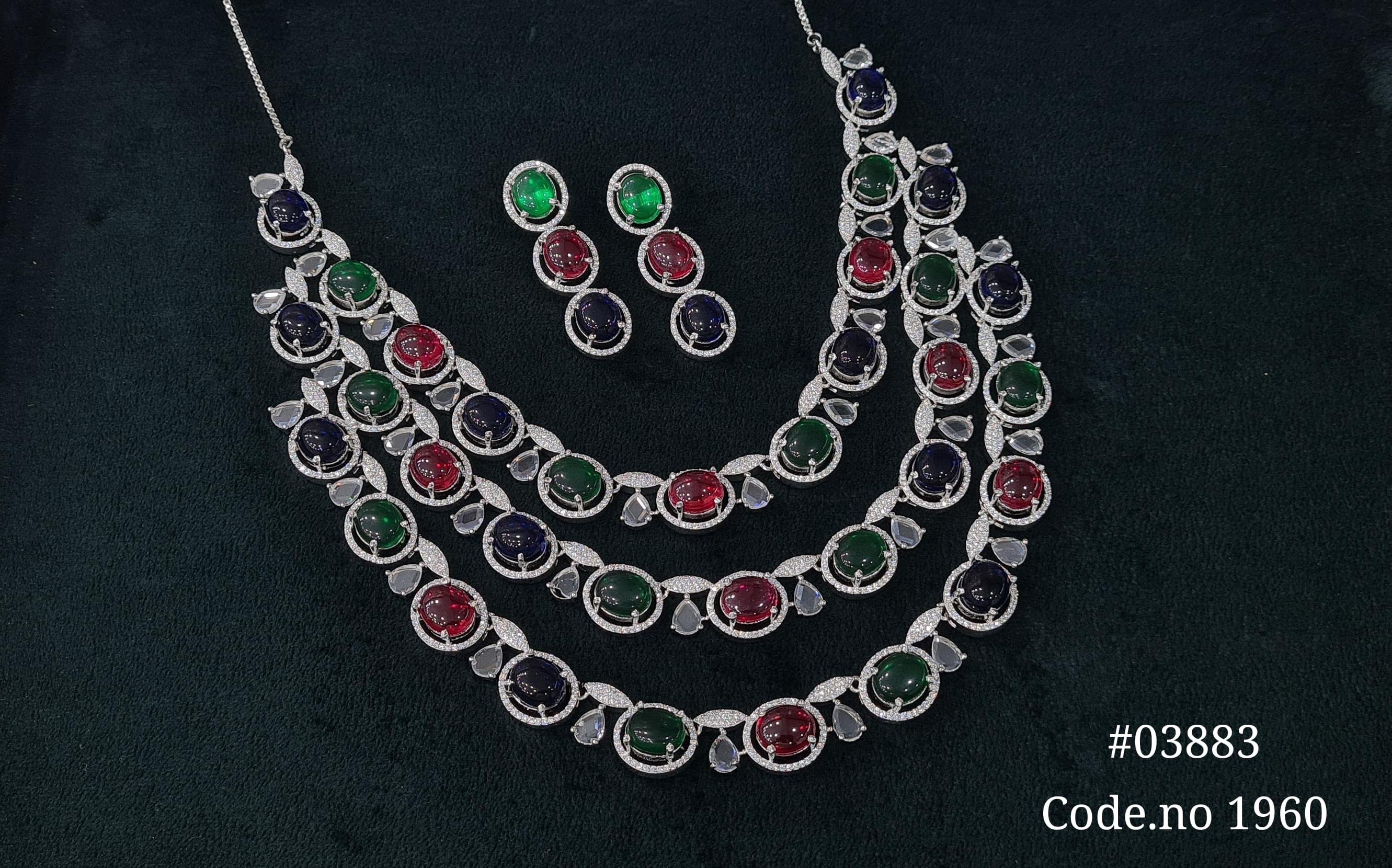 Cz Necklace 03883 - 3