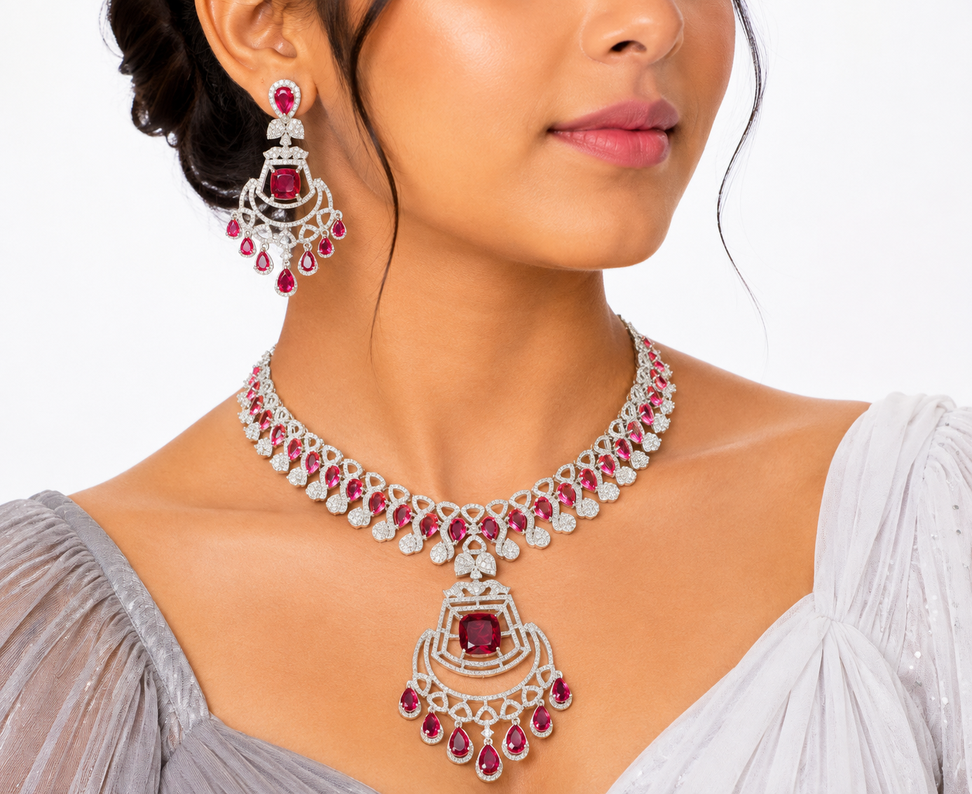 Cz Necklace 04472 - 9
