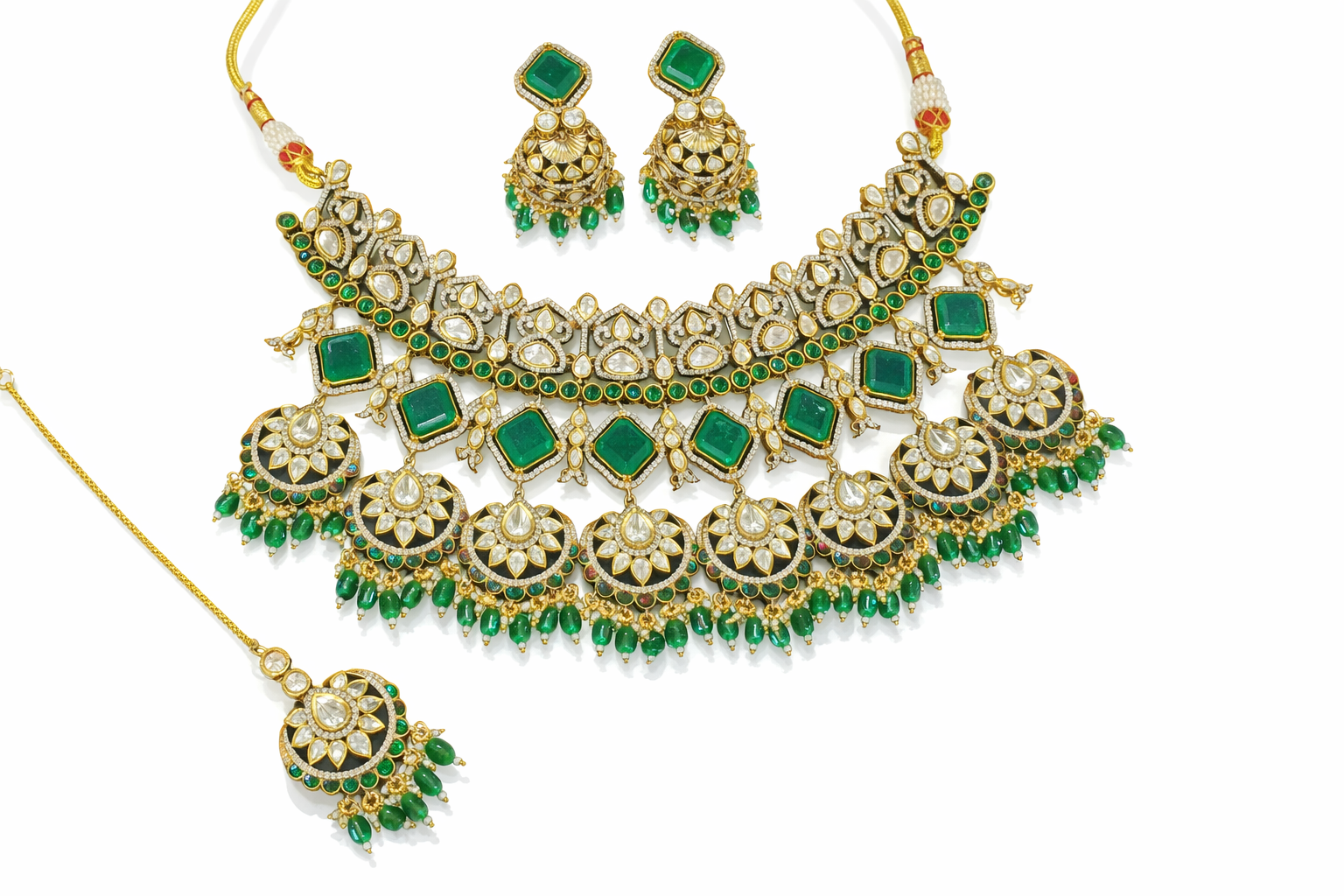 Kundan Bride Set 06442 - 4
