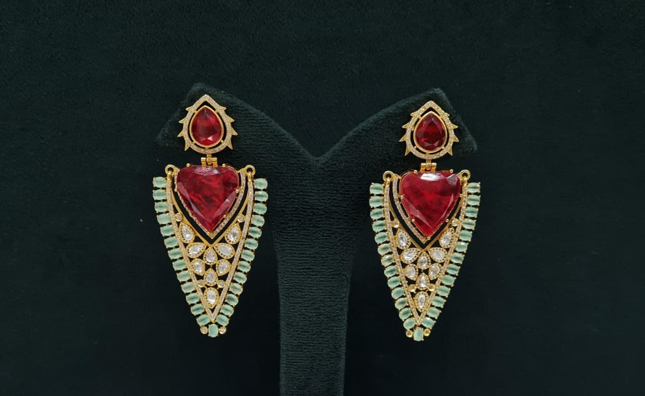 Kundan Earrings 08206 - 4