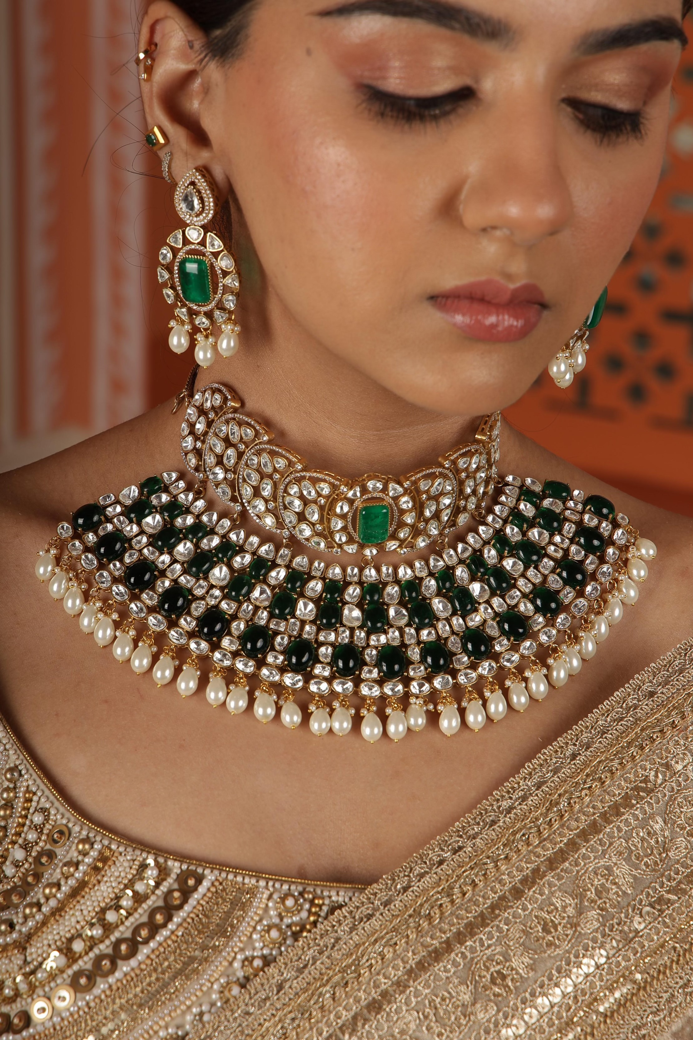 Kundan Bride set 01625 - 4