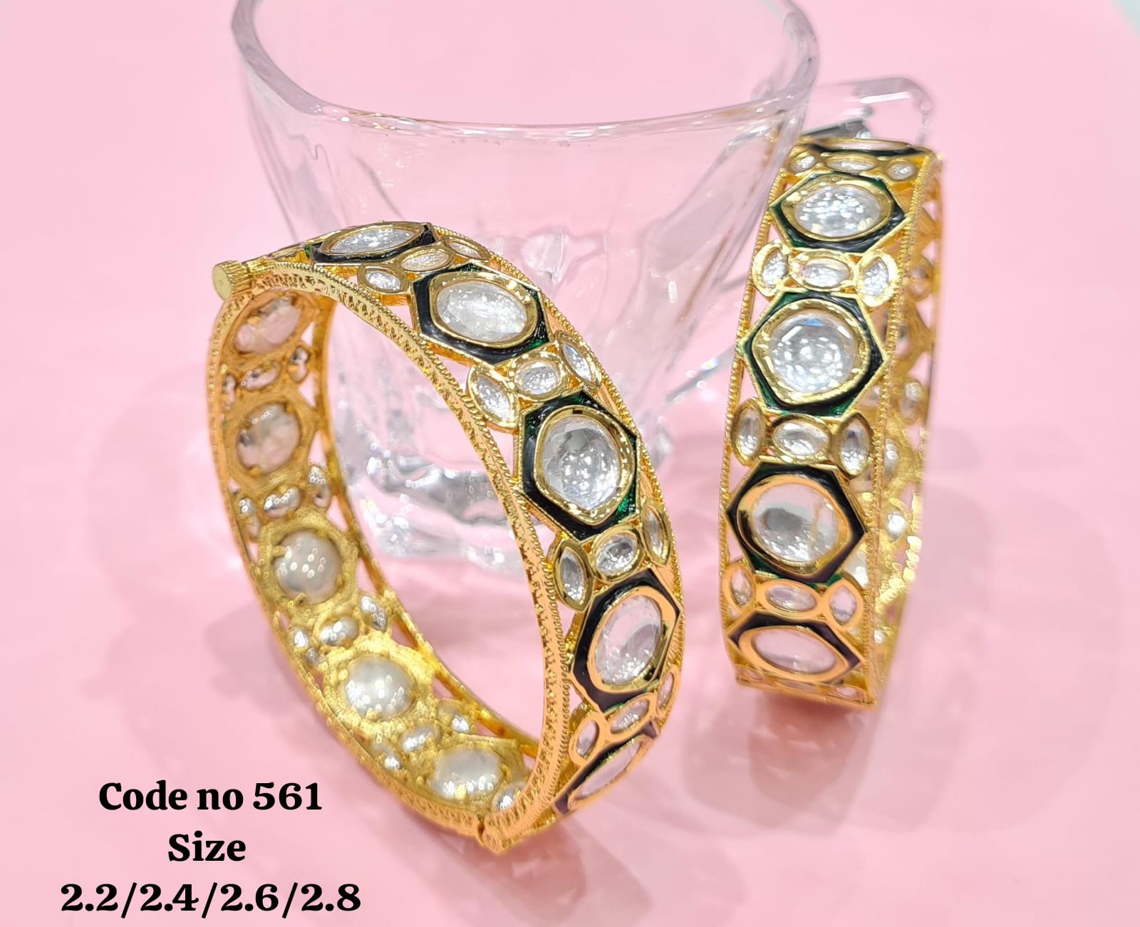 Kundan bangles 00814