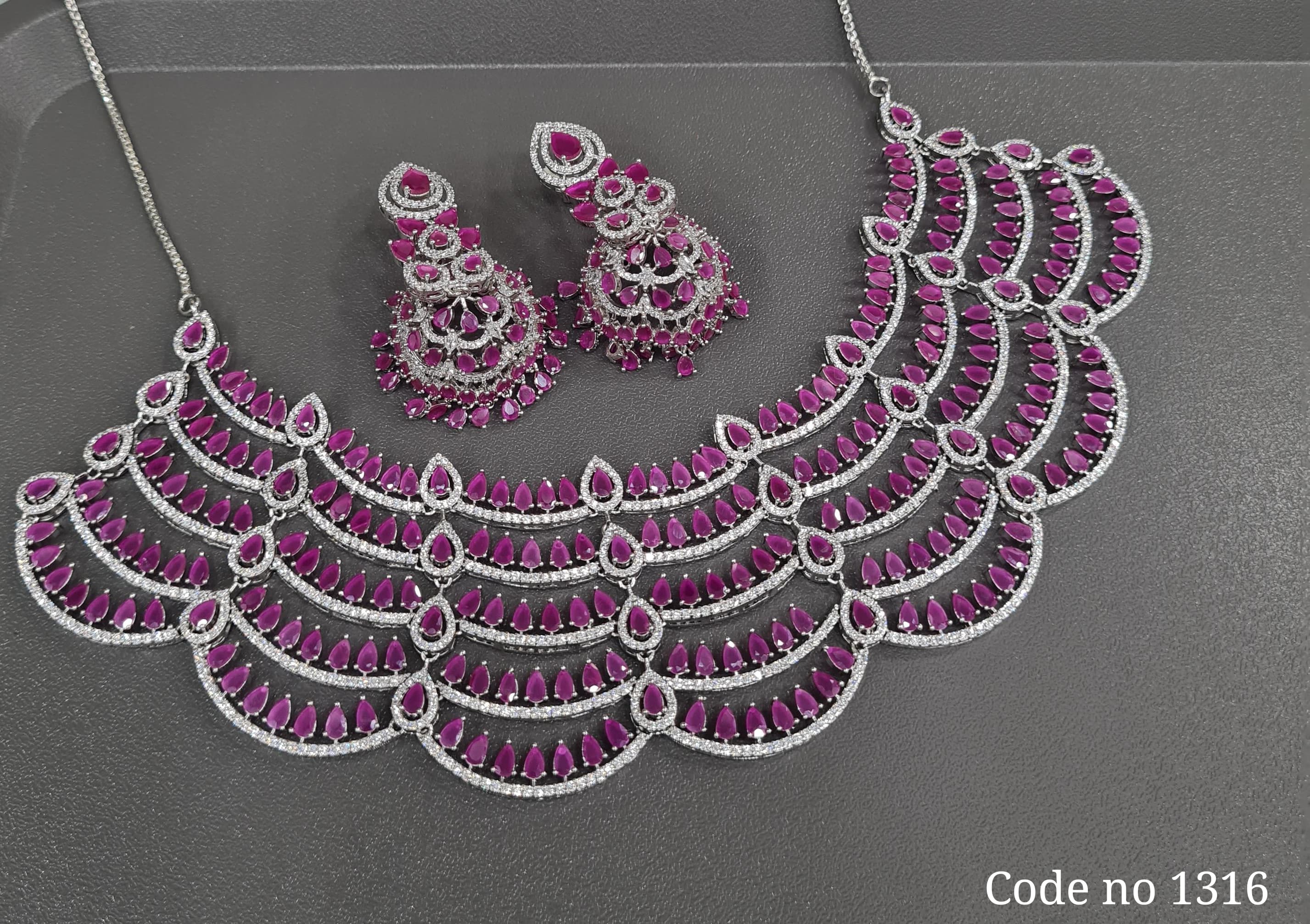 Cz Necklace 03848 - 3