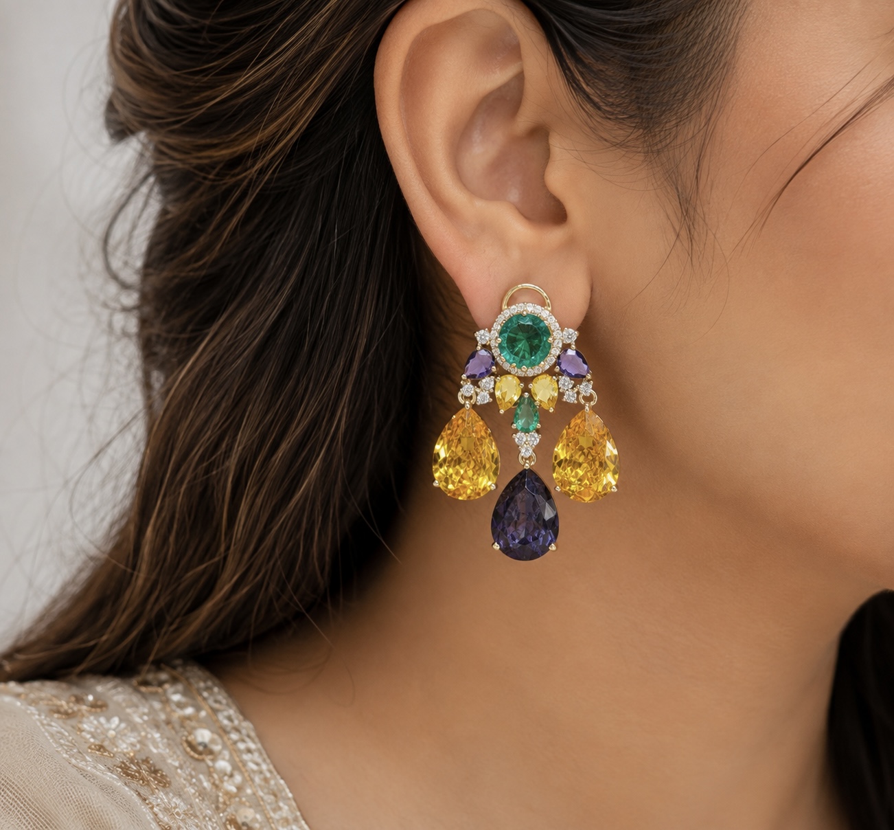 Sabyasachi Earrings 08734 - 16