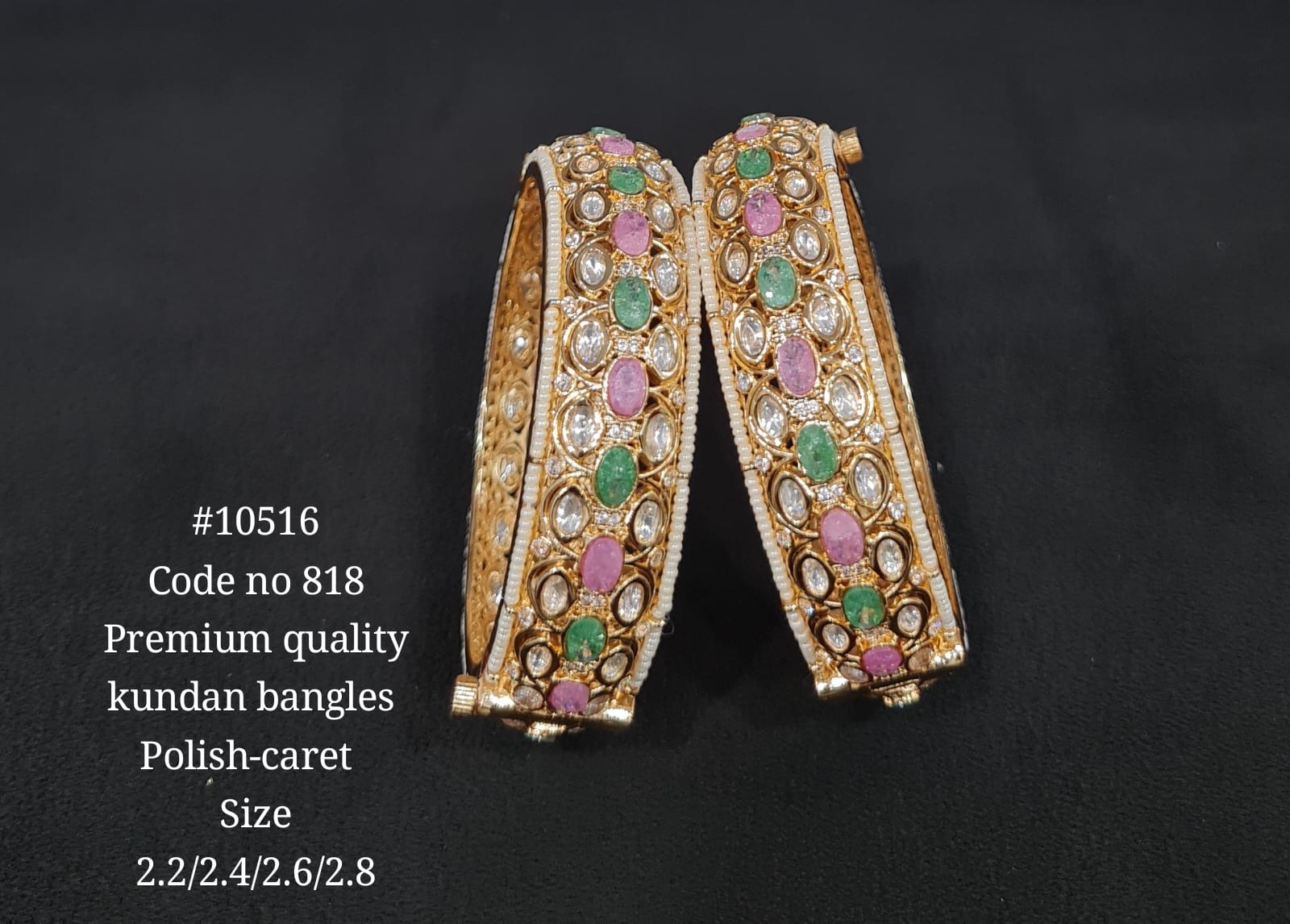 Kundan Bangles 10516 - 2