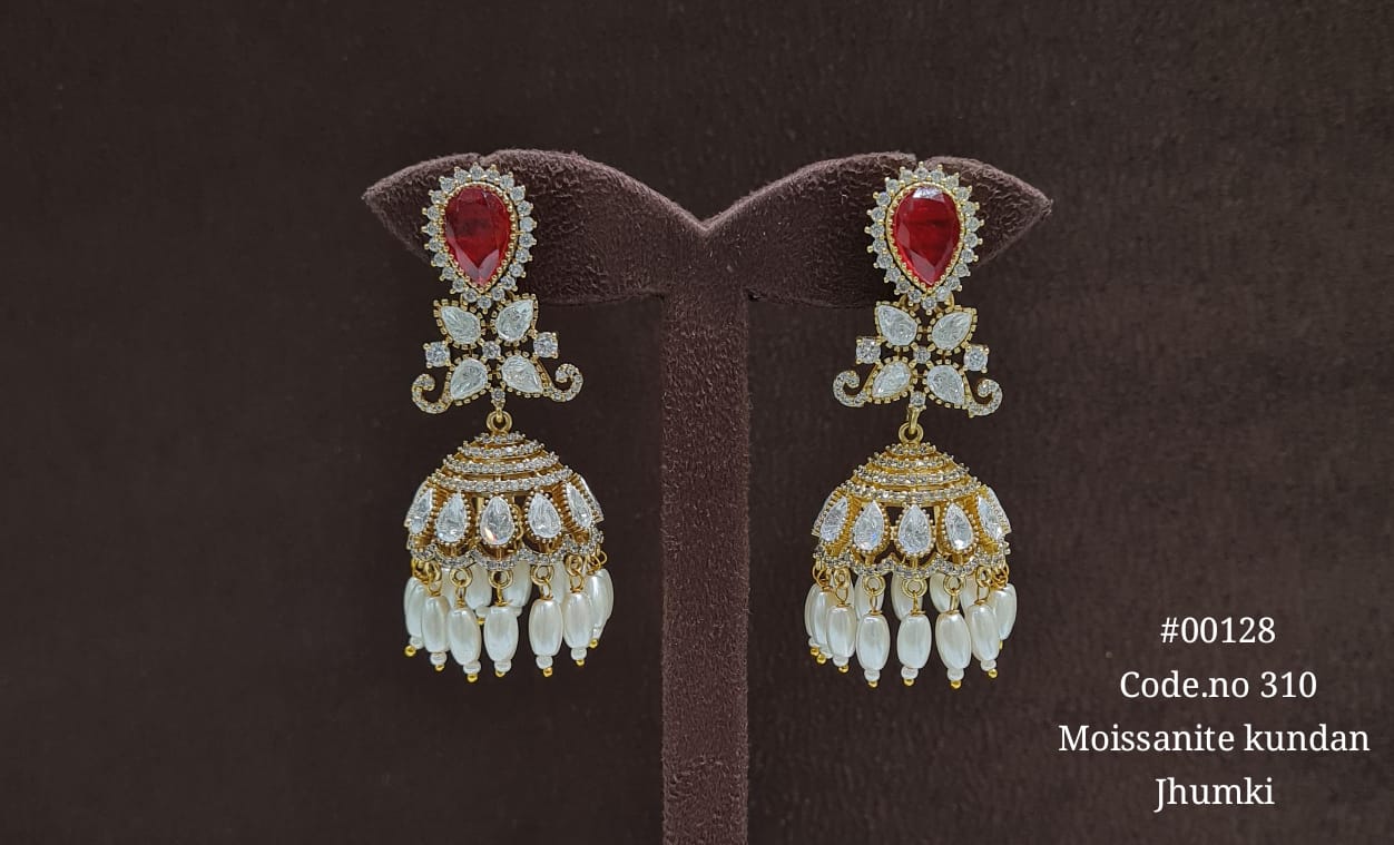 Kundan jhumka 00128 - 11