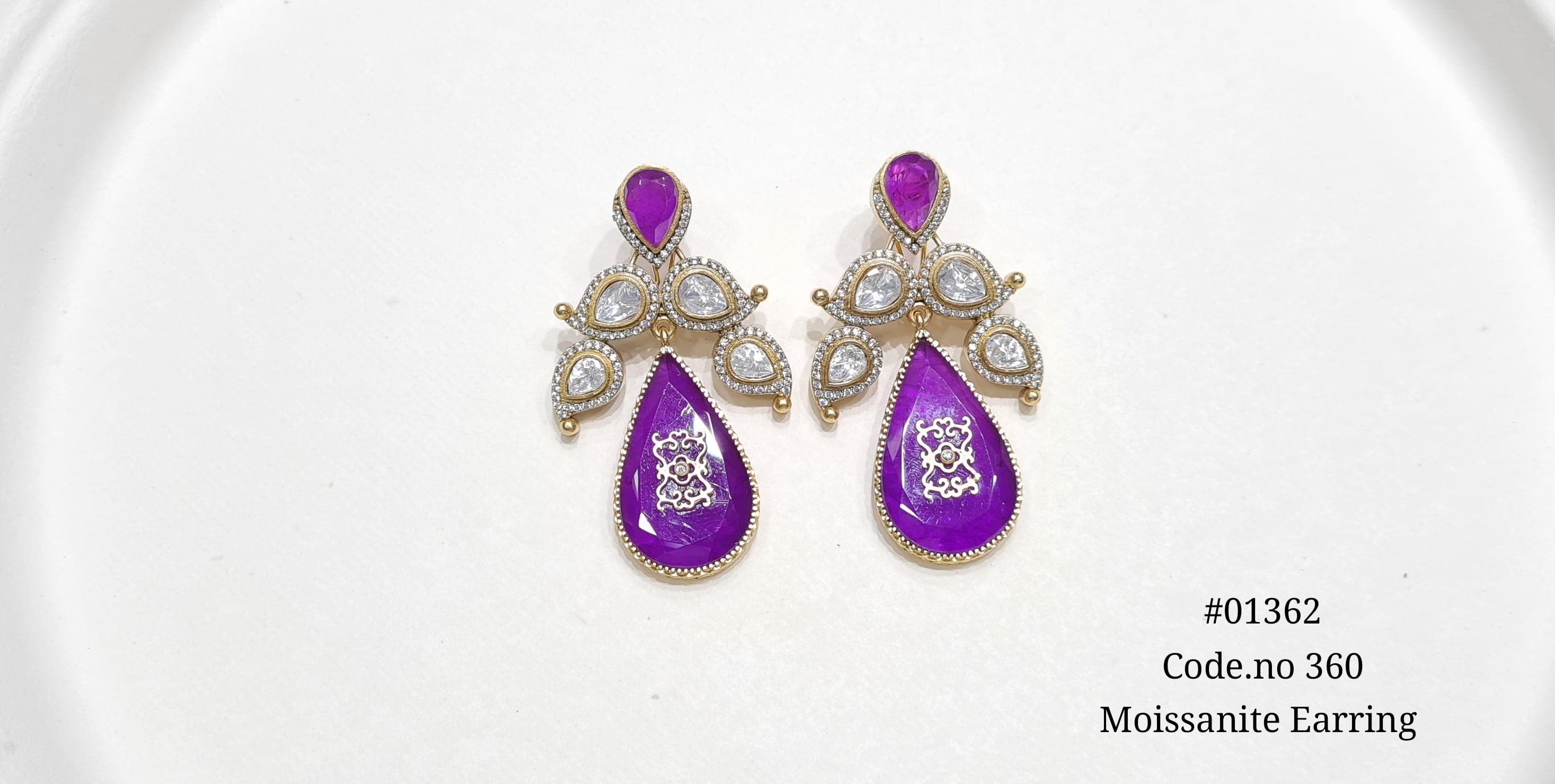 Kundan earrings 01362