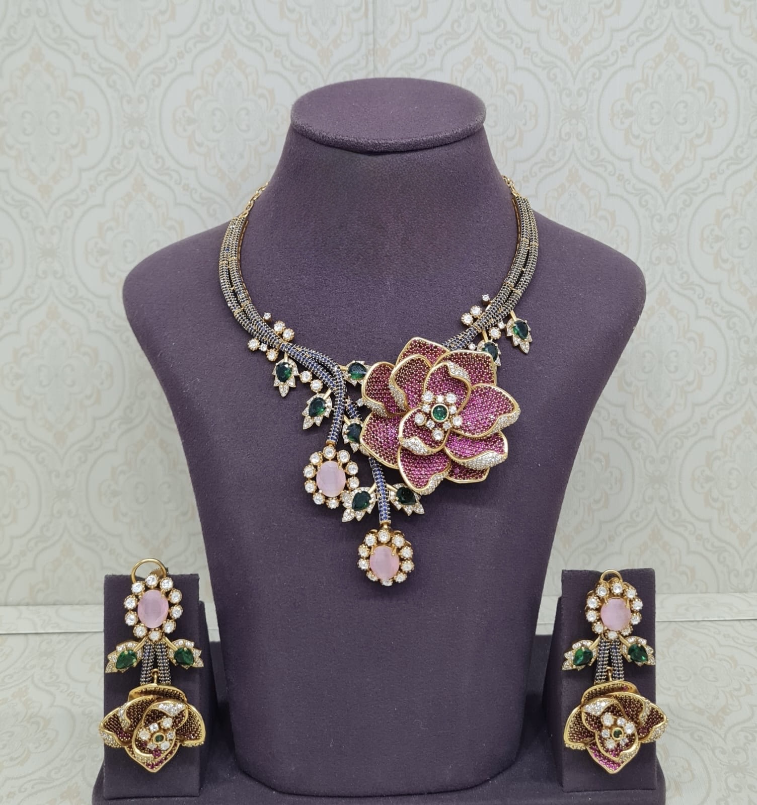 Floral Rose Necklace 11690 - 9