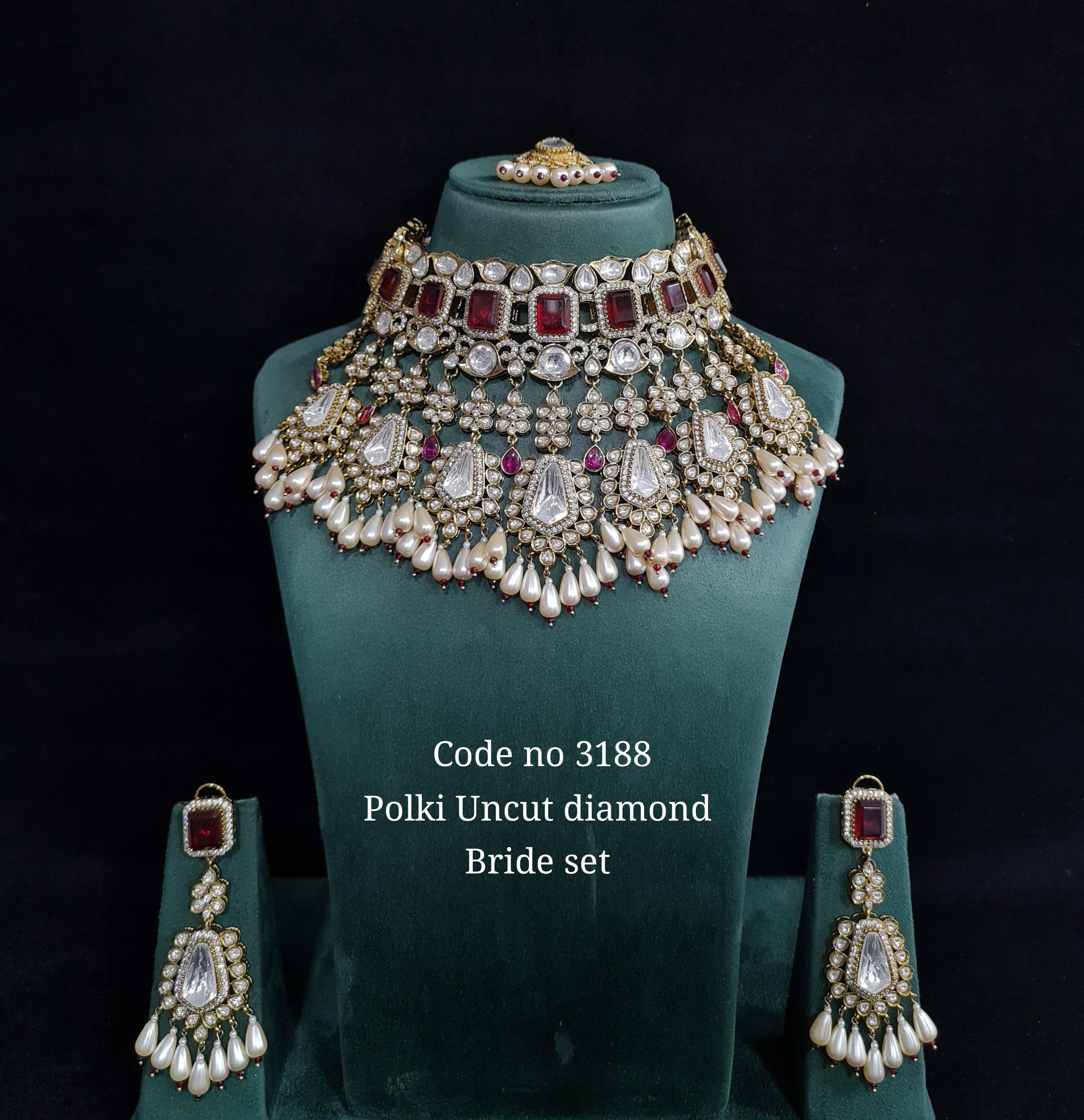 Kundan Bride Set 01329 - 5