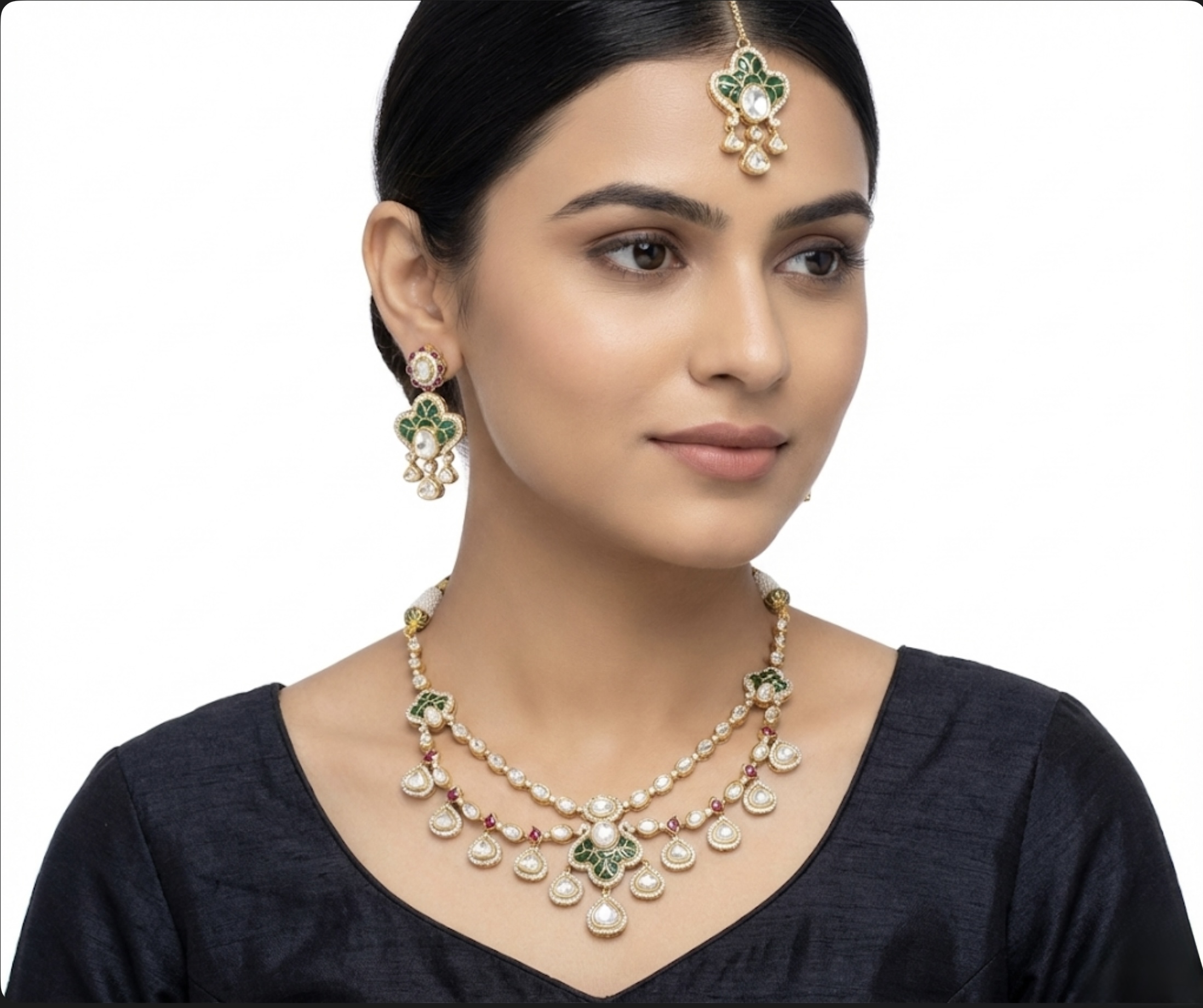 Kundan Necklace 04109 - 11