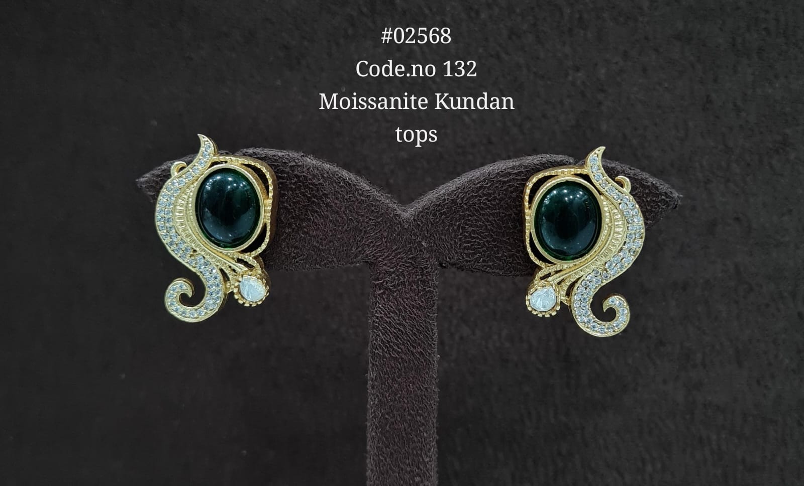 Kundan earrings 02568 - 4