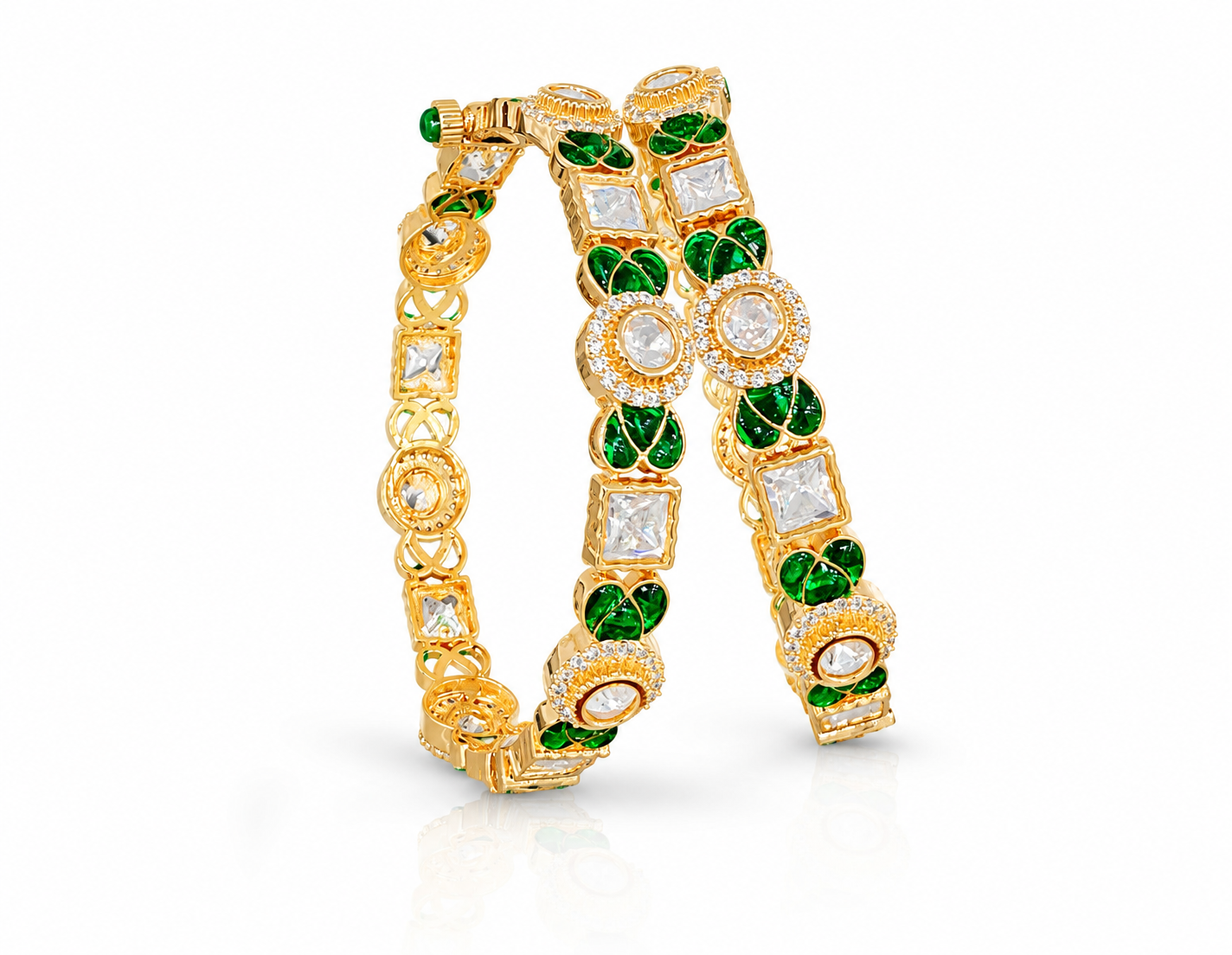 Kundan Bangles 11009 - 2