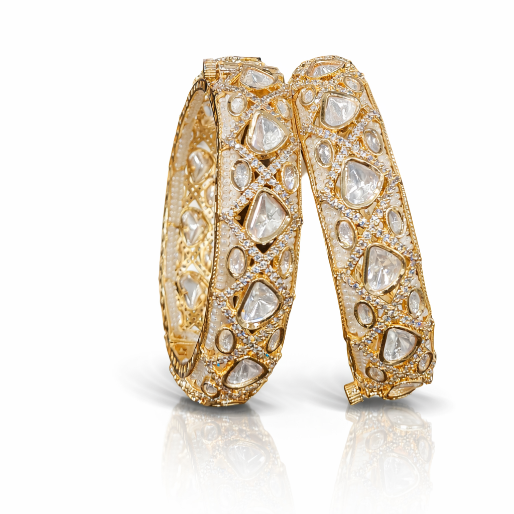 Kundan Bangle 04643 - 3